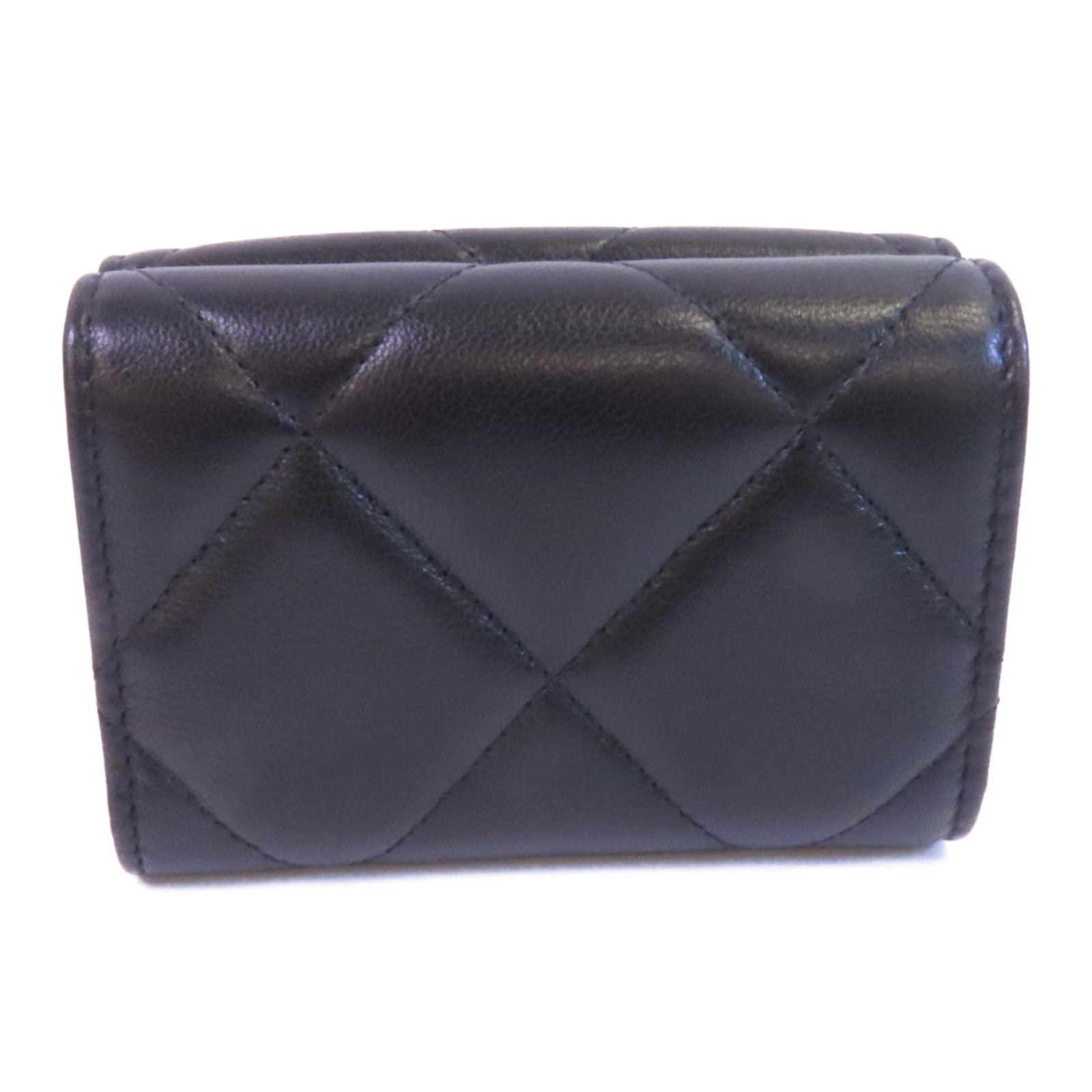 CHANEL 羊皮皮革C19 Wallet金扣錢包