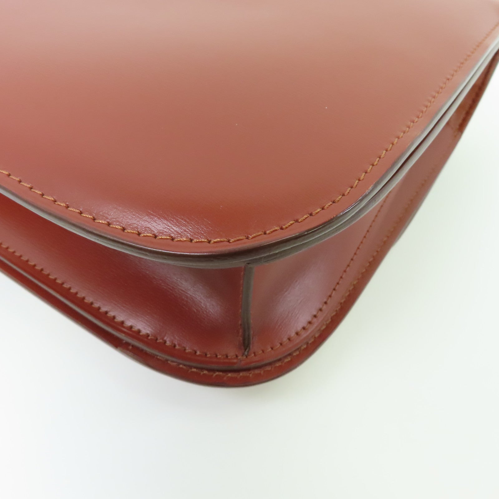 CELINE 【激減優惠】牛皮皮革Classic Box金扣肩背袋紅色