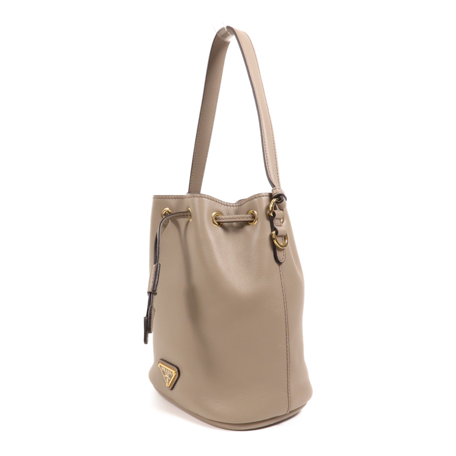 PRADA 羊皮皮革Shoulder Bag金扣手挽肩背兩用袋