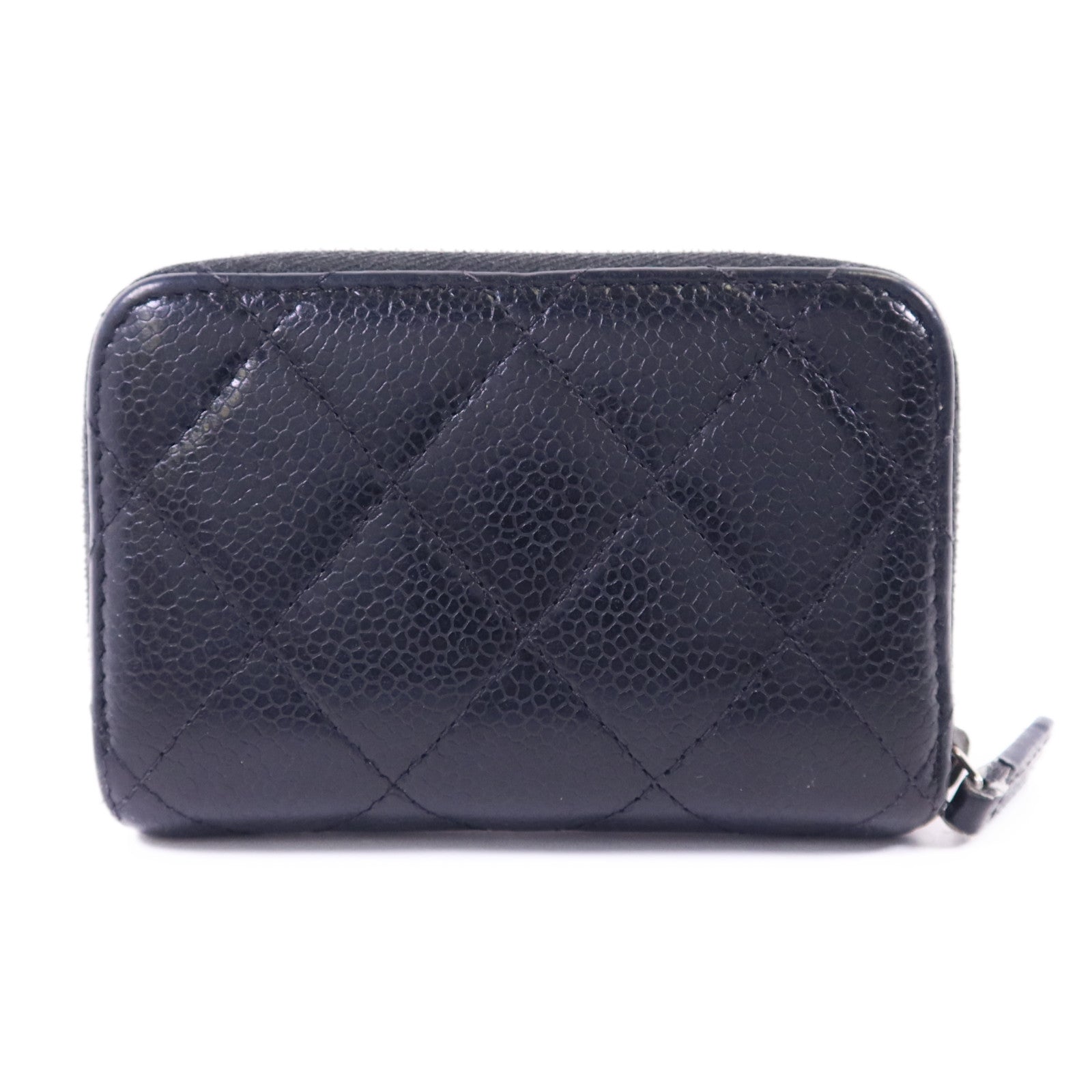CHANEL 牛皮皮革Card Case銀扣卡片套
