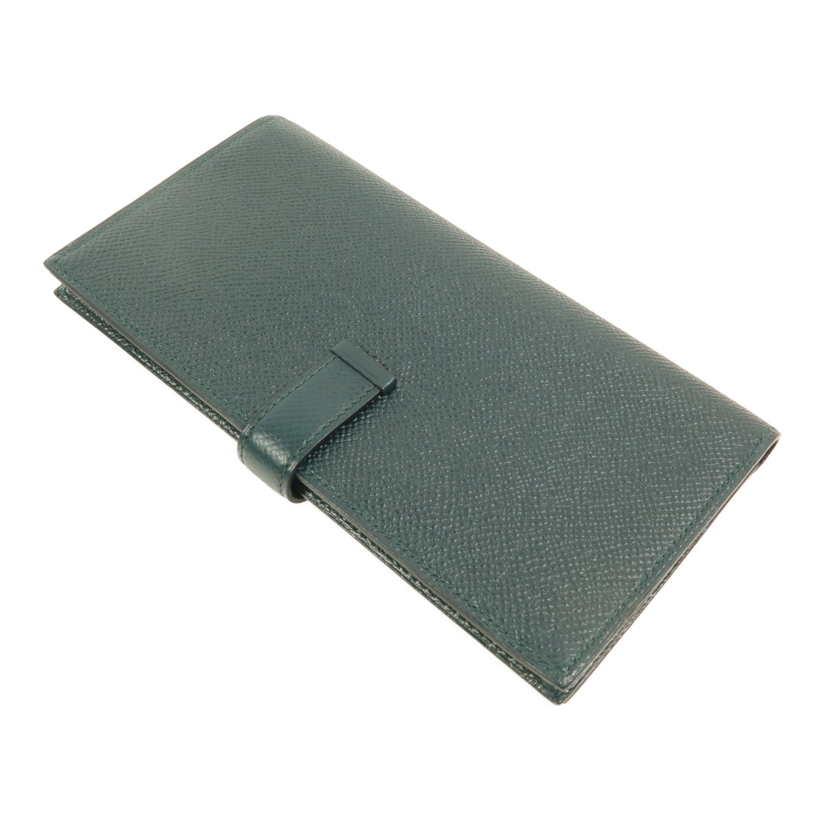 HERMES Epsom皮革Bearn Long Wallet長錢包Vert Cypres