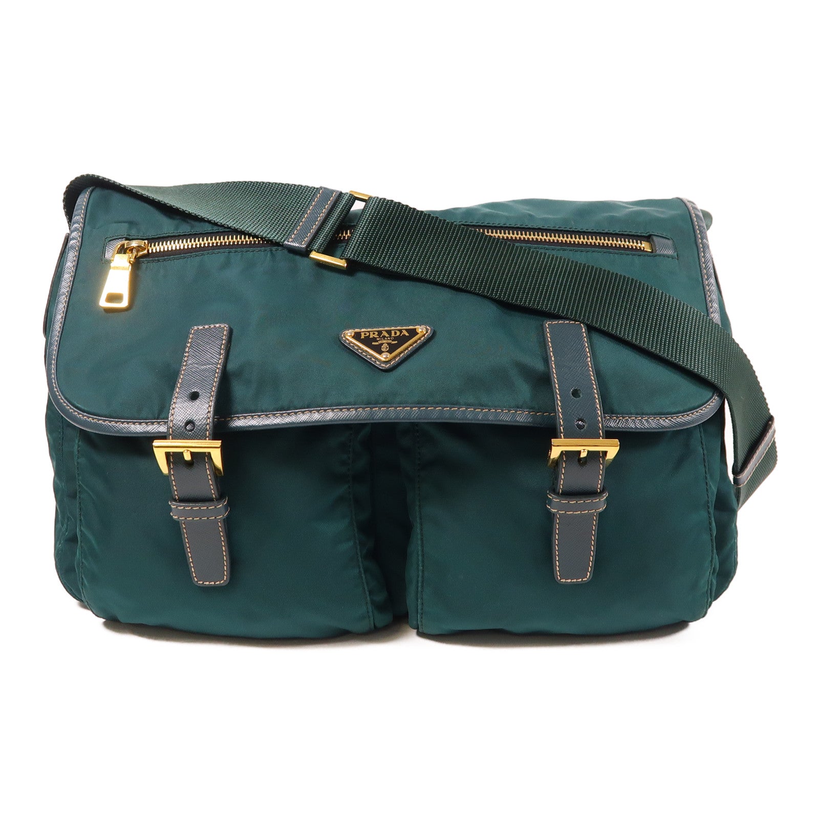 PRADA 尼龍Shoulder Bag金扣肩背袋