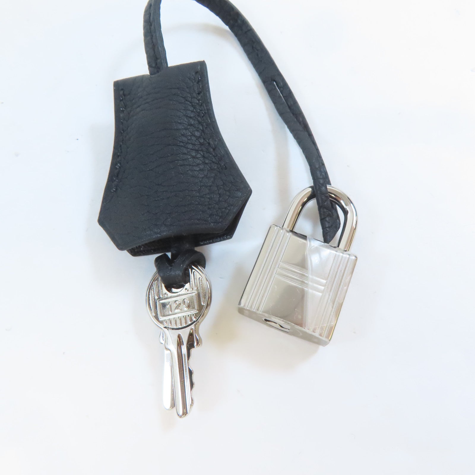HERMES Togo皮革Kelly 25銀扣手挽肩背兩用袋Noir/黑色