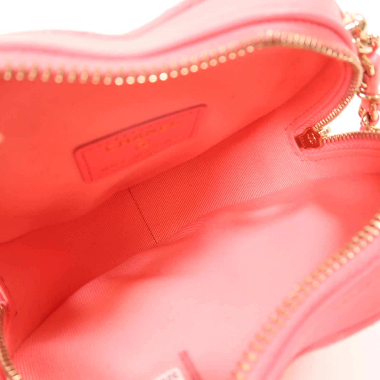 CHANEL 牛皮皮革Chain Shoulder金扣鏈帶肩背袋
