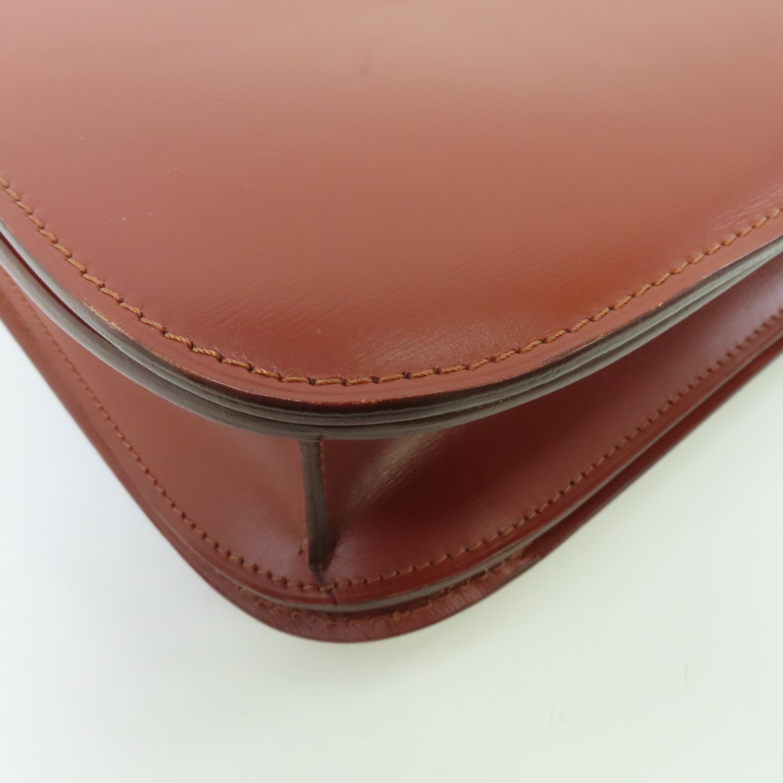 CELINE 【激減優惠】牛皮皮革Classic Box金扣肩背袋紅色