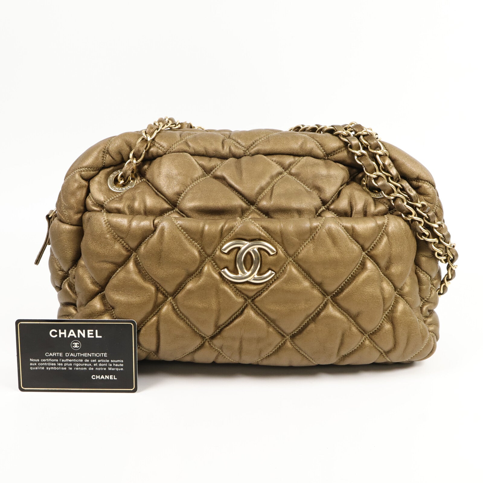 CHANEL 牛皮皮革Chain Shoulder Bag鏈帶肩背袋