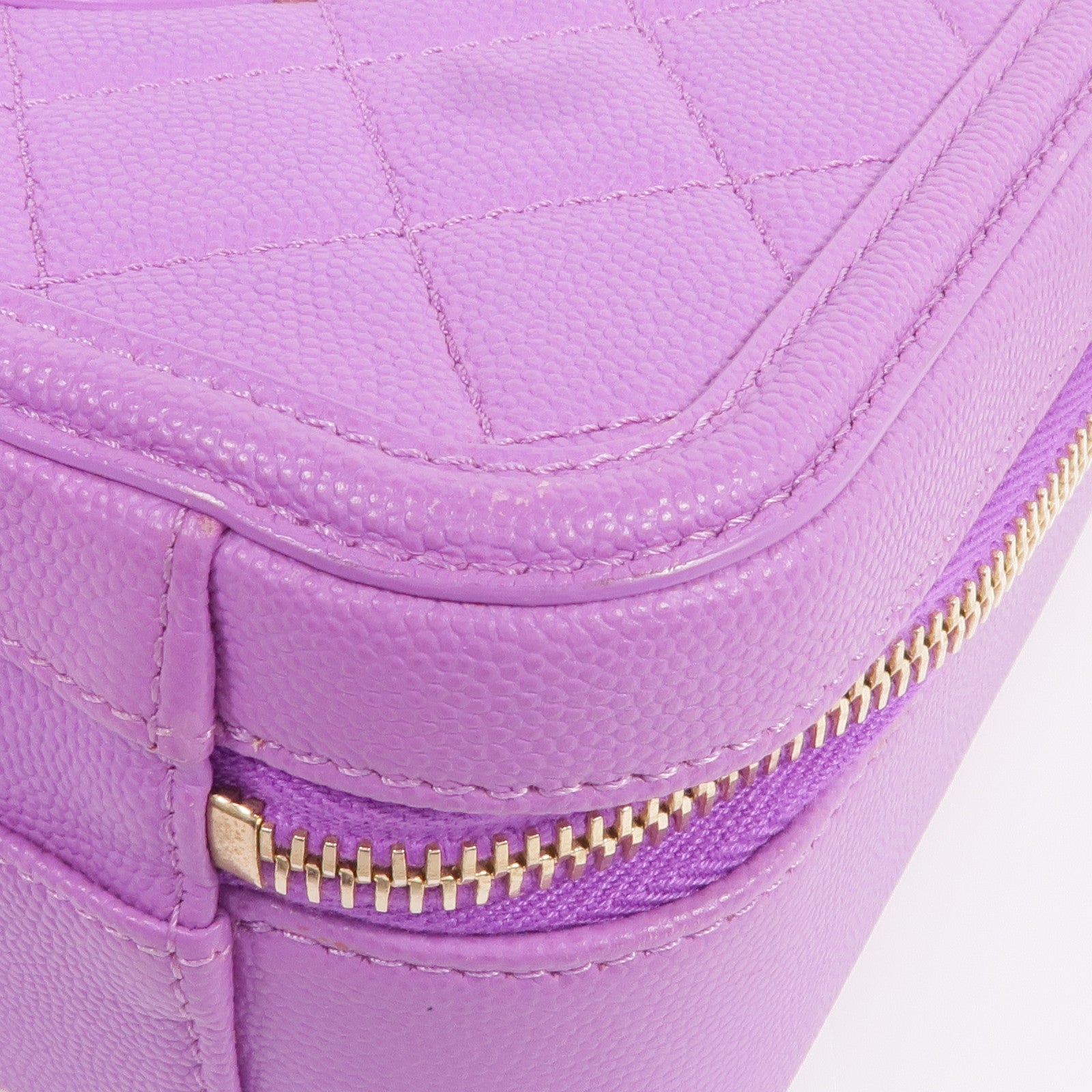 CHANEL 牛皮皮革Vanity Case金扣手挽肩背兩用袋