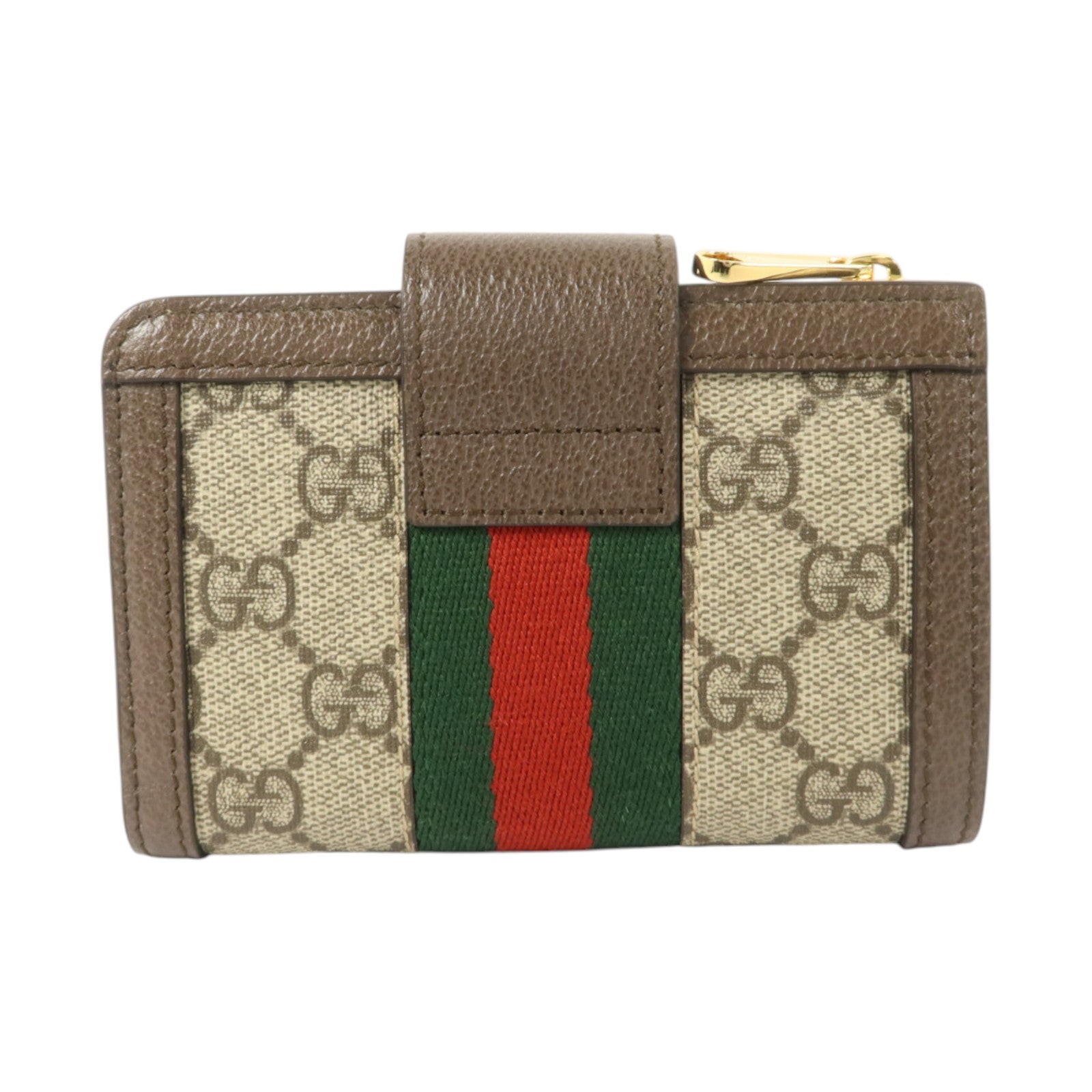 GUCCI 塗層帆布Ophidia Wallet Medium金扣錢包