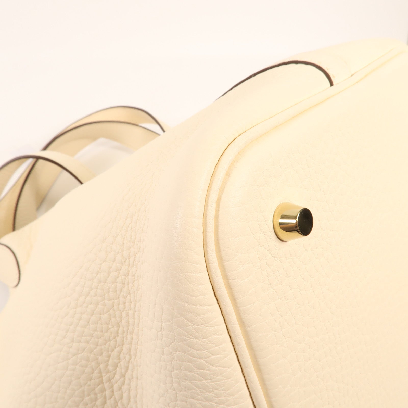 HERMES Clemence皮革Picotin MM金扣手挽袋Nata