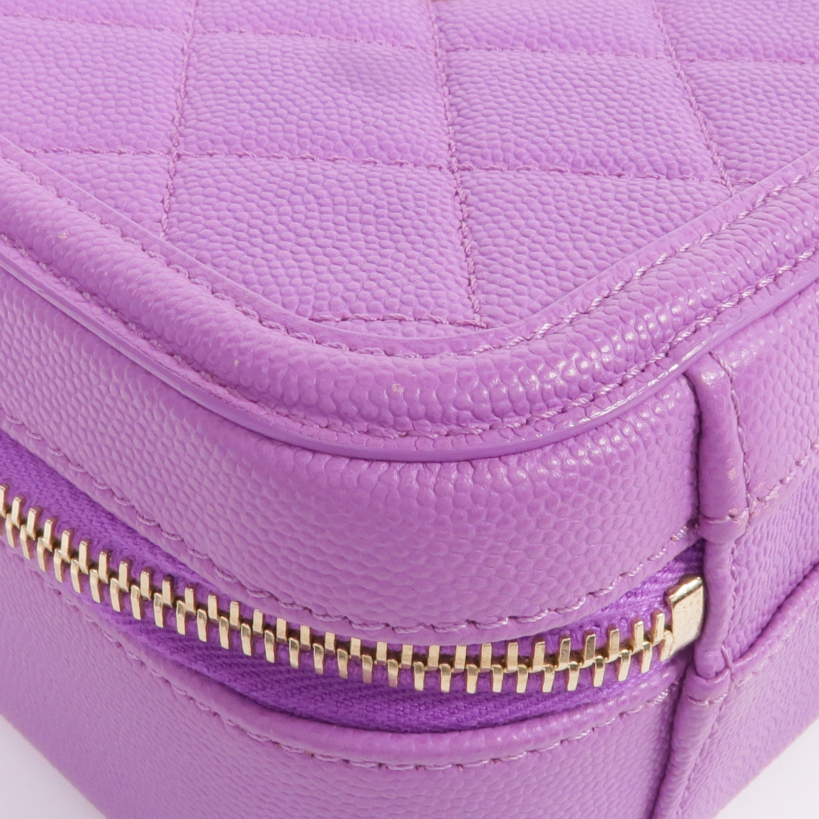 CHANEL 牛皮皮革Vanity Case金扣手挽肩背兩用袋