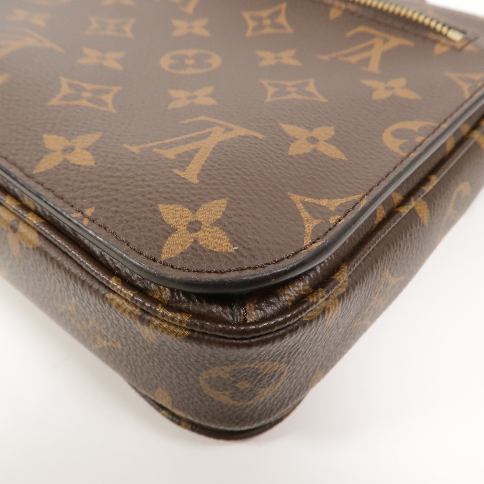 LOUIS VUITTON Monogram Pochette Metis MM手挽肩背兩用袋棕色