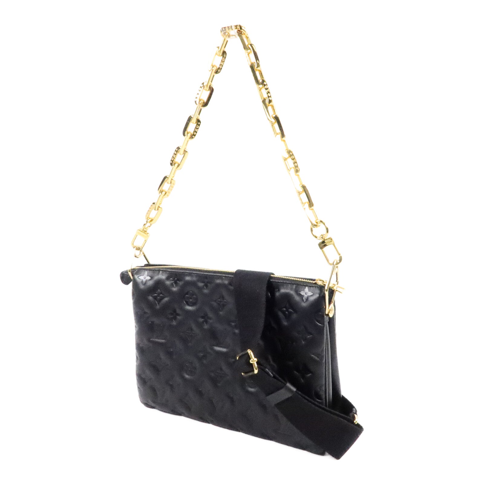 LOUIS VUITTON Monogram Embossed Coussin PM手挽肩背兩用袋