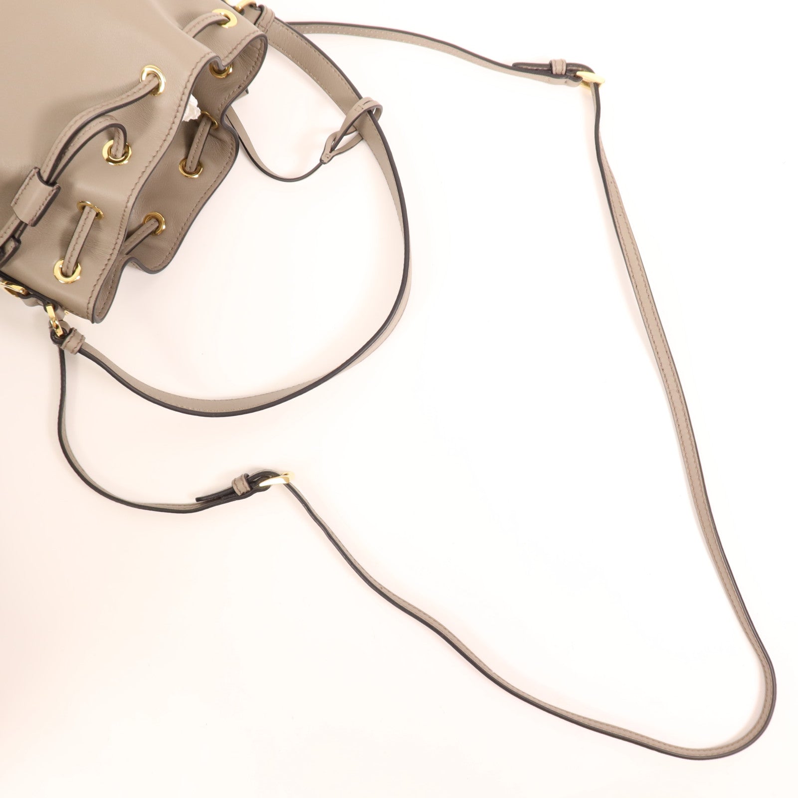 PRADA 羊皮皮革Shoulder Bag金扣手挽肩背兩用袋