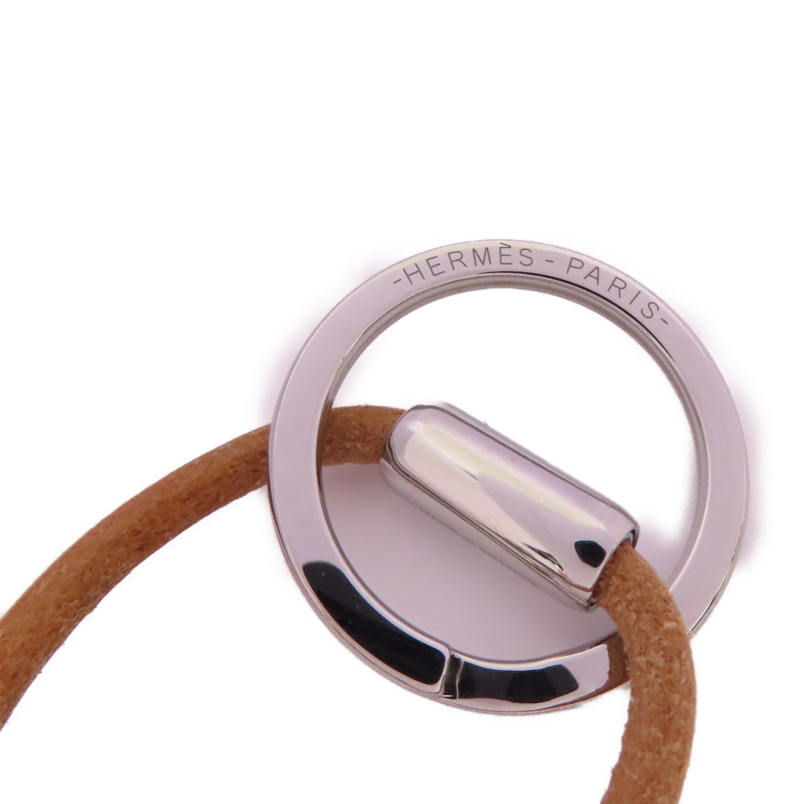 HERMES PHW H Key Lock Key Ring/Charm Metal Silver