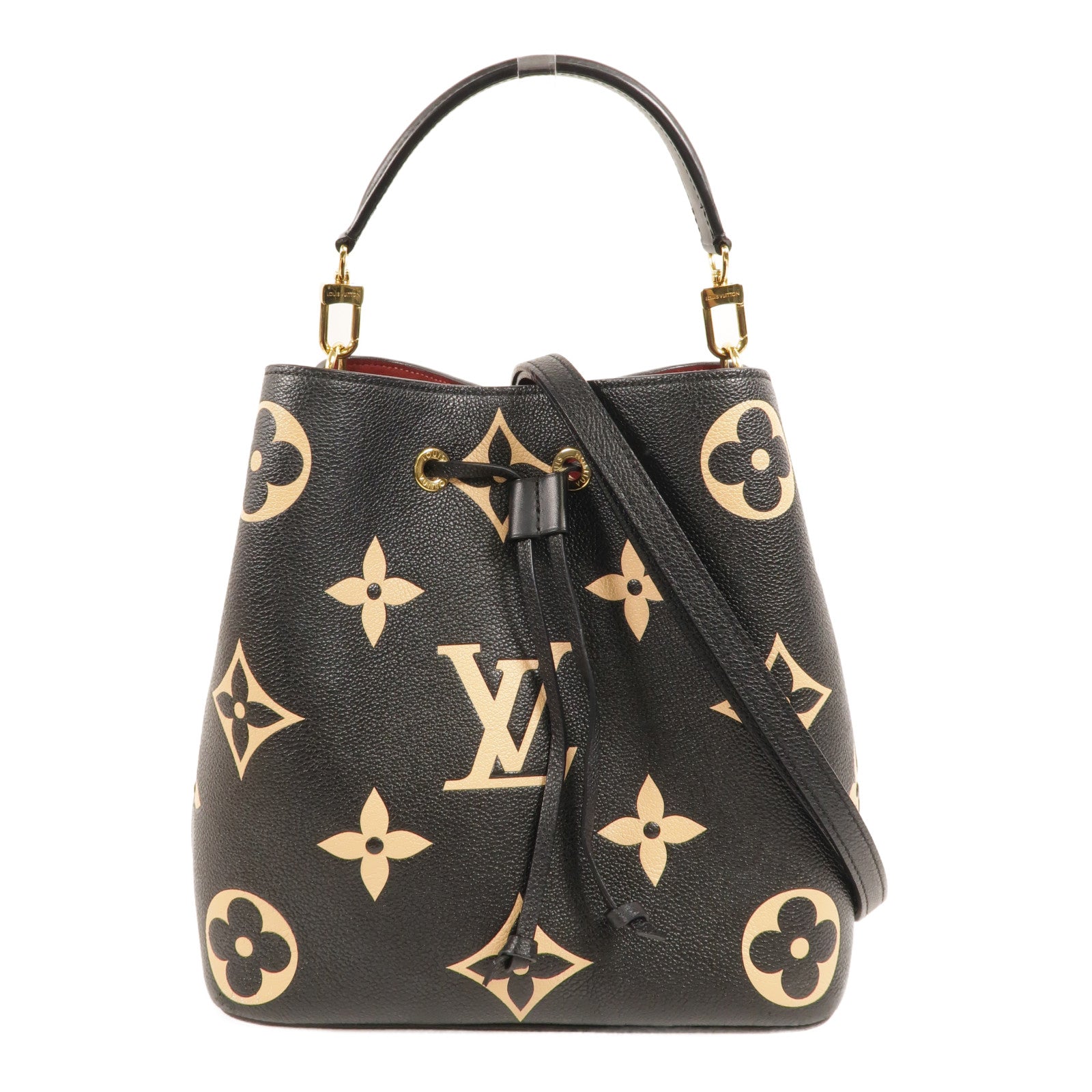 LOUIS VUITTON Monogram Empreinte Bicolor Neo Noe MM金扣手挽肩背兩用袋