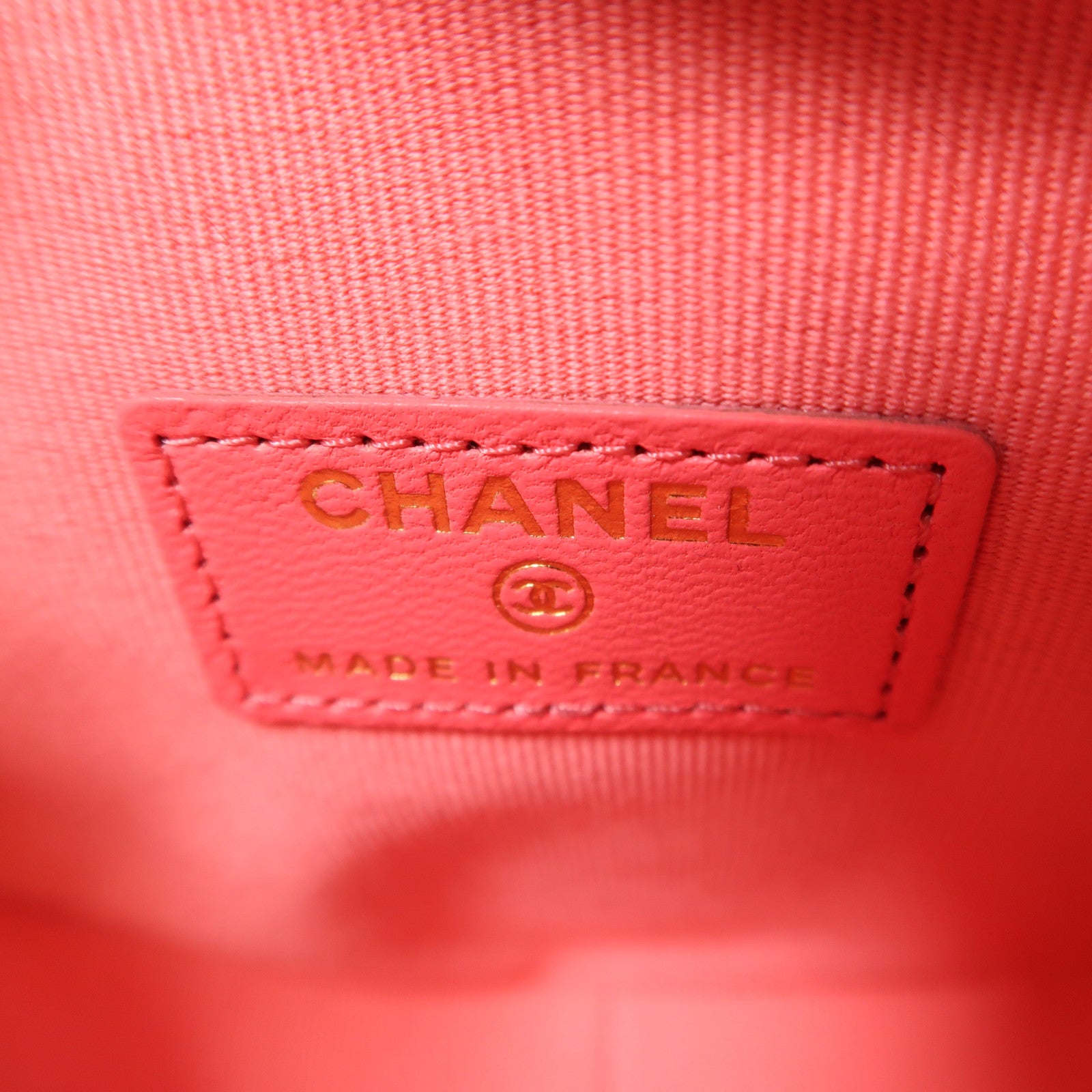 CHANEL 牛皮皮革Chain Shoulder金扣鏈帶肩背袋