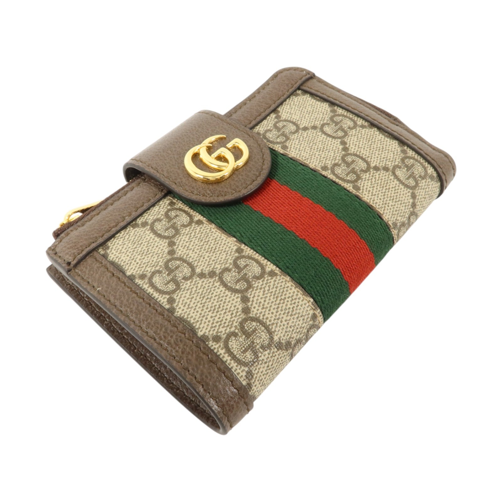 GUCCI 塗層帆布Ophidia Wallet Medium金扣錢包