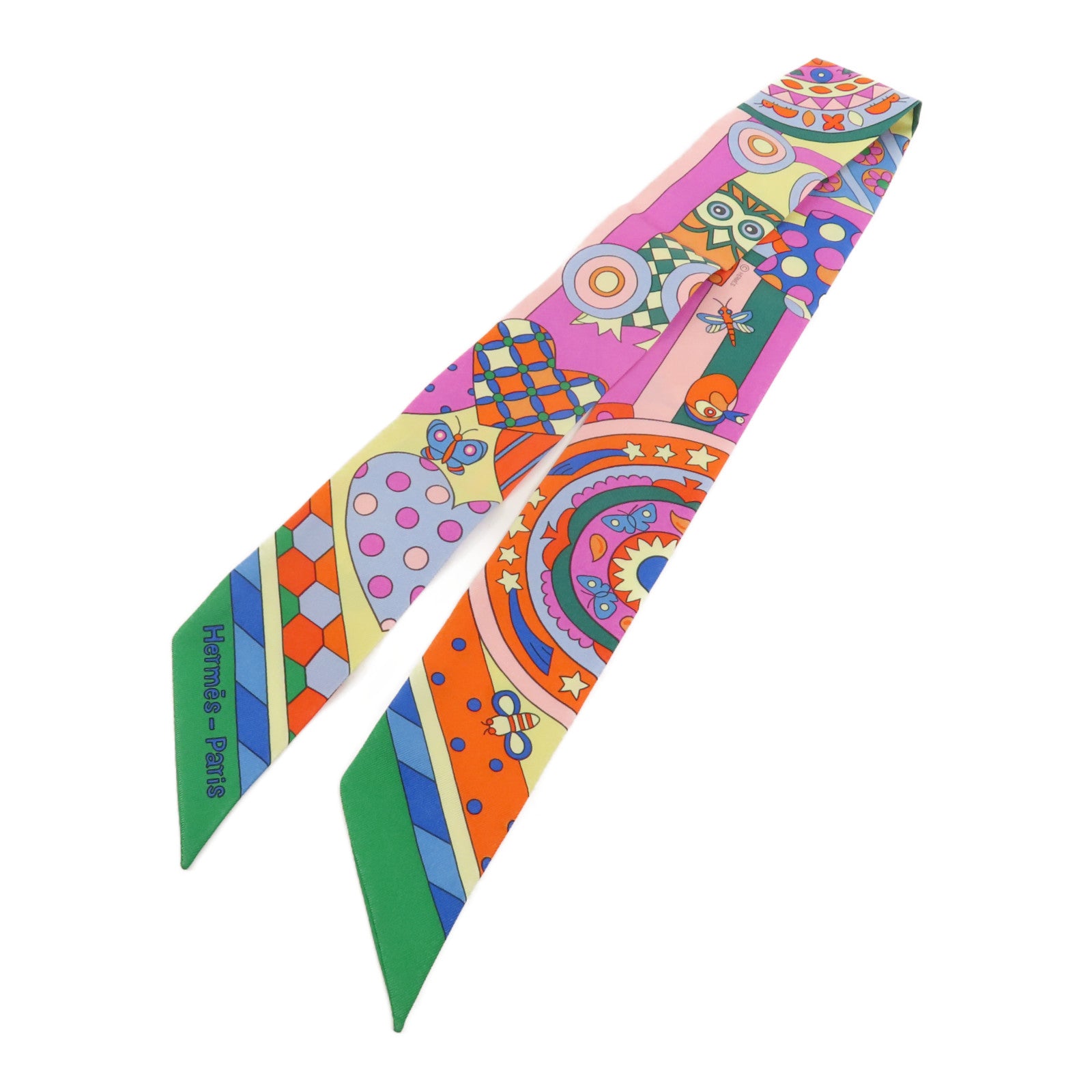 HERMES 絲質Twilly絲巾