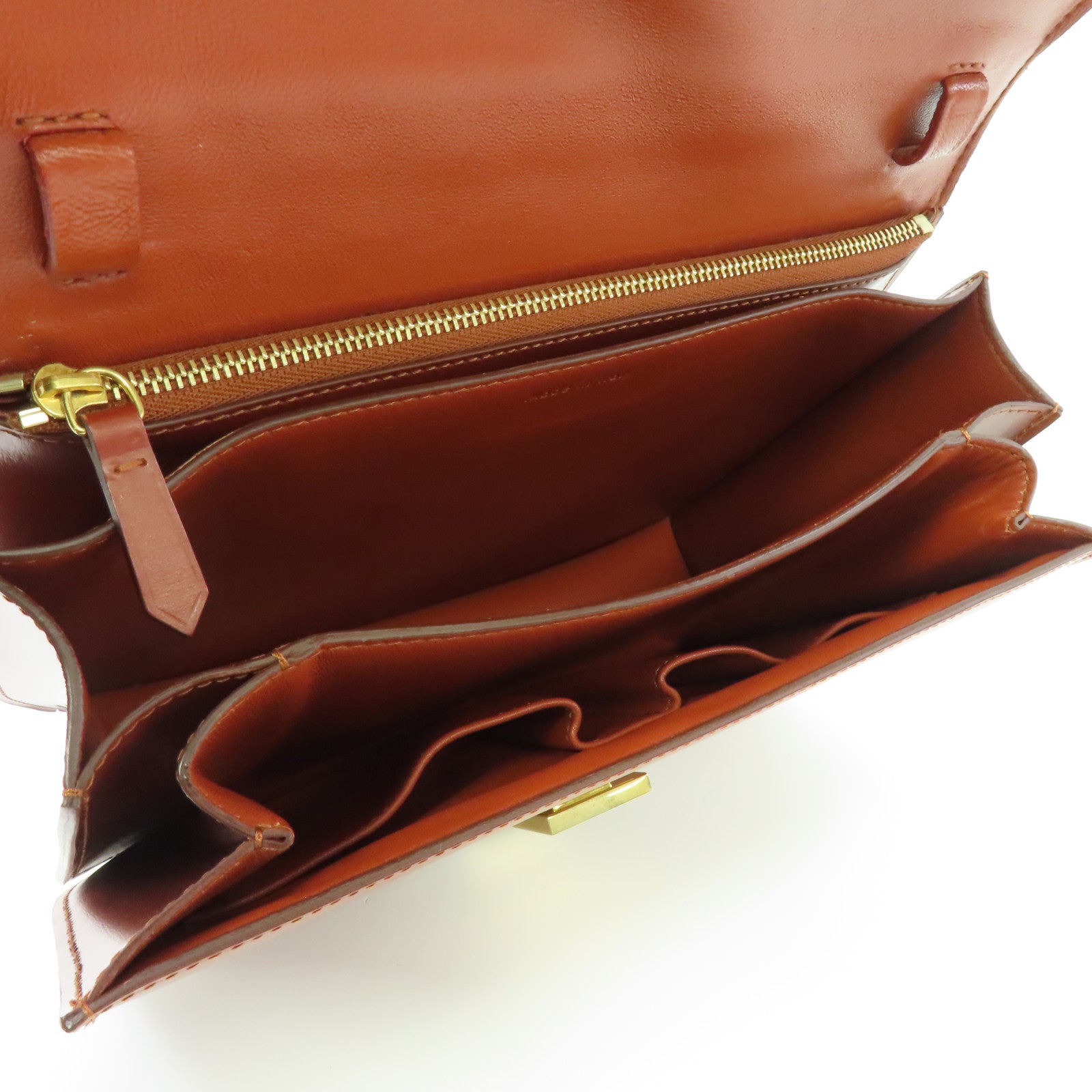 CELINE 【激減優惠】牛皮皮革Classic Box金扣肩背袋紅色