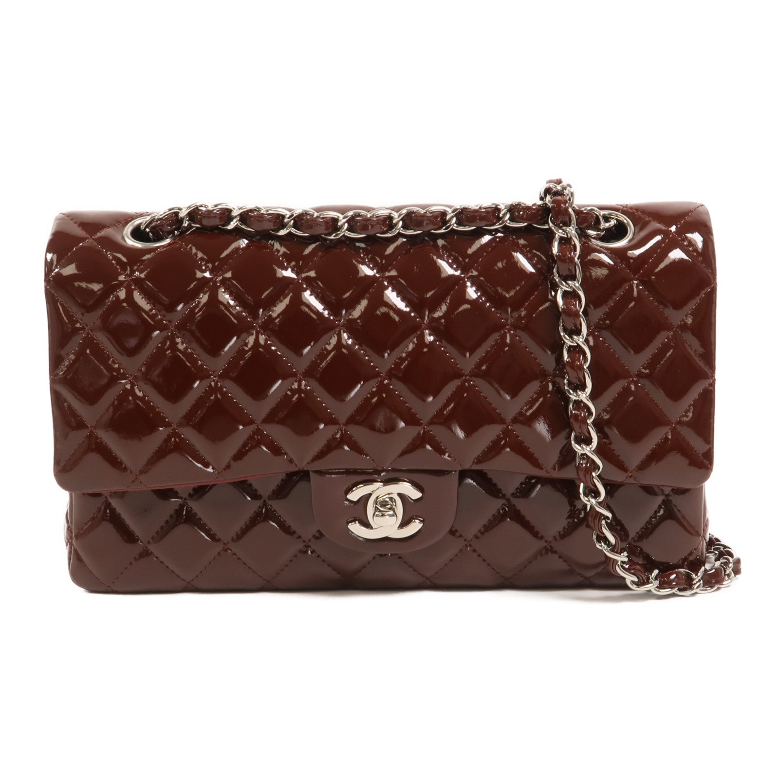 CHANEL 漆皮皮革Classic 25鏈帶肩背袋