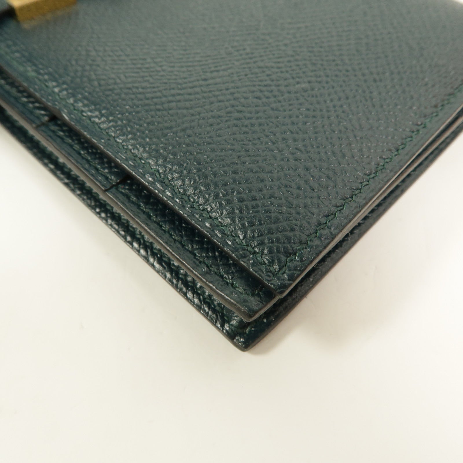 HERMES Epsom皮革Bearn Long Wallet長錢包Vert Cypres