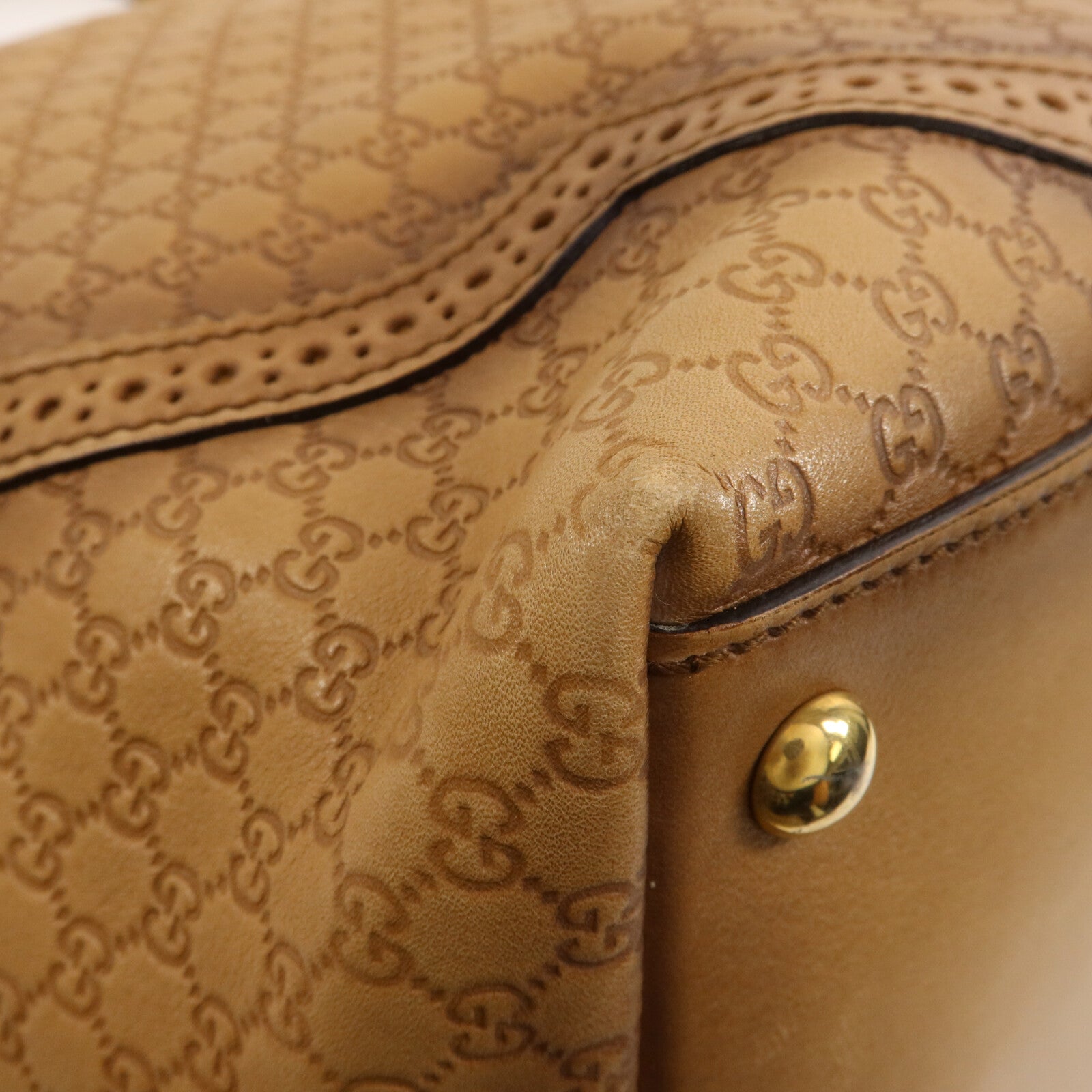 GUCCI 牛皮皮革Microguccissima Brogue Duilio Tote手挽袋