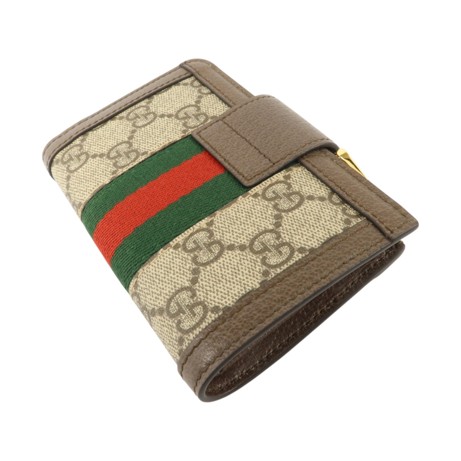 GUCCI 塗層帆布Ophidia Wallet Medium金扣錢包