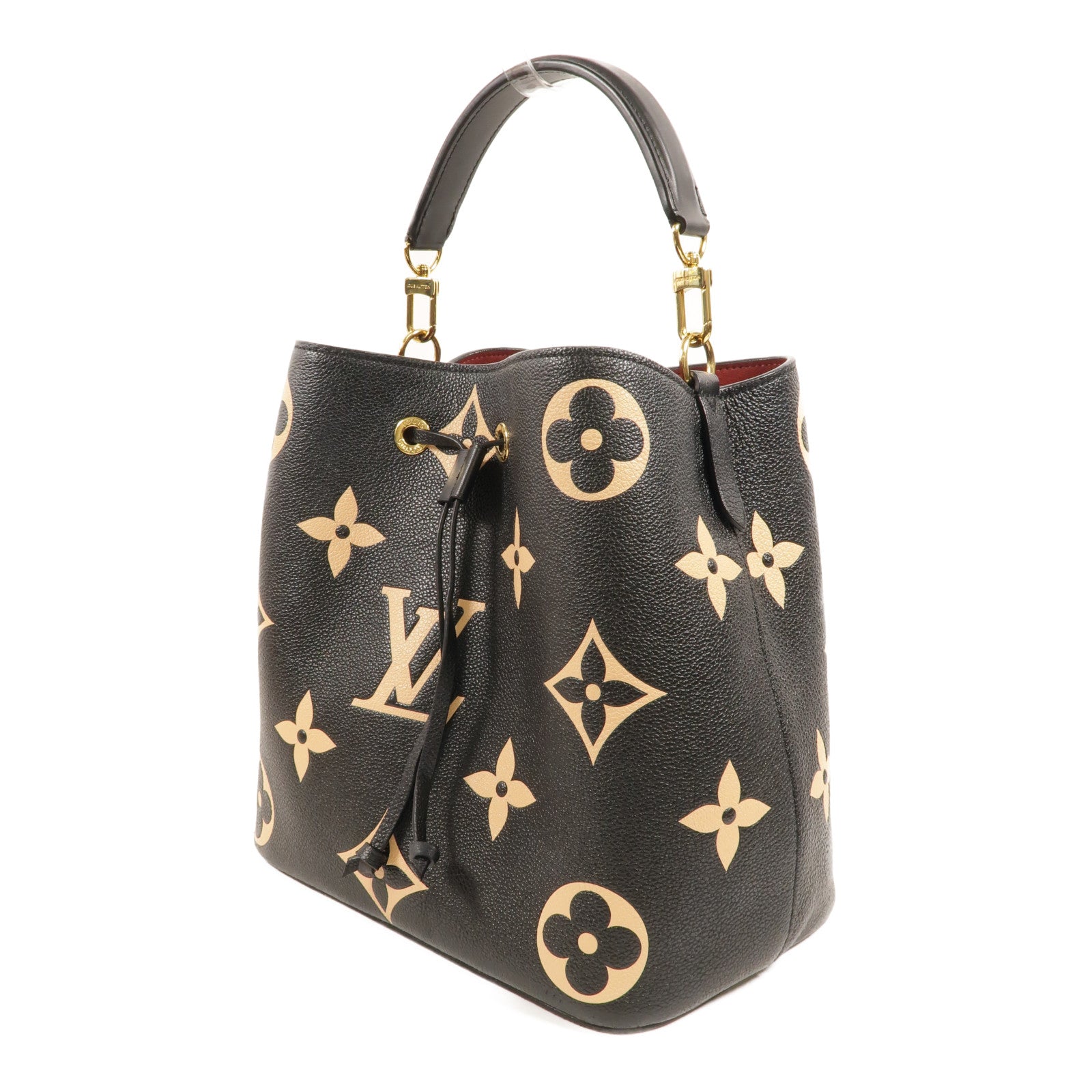LOUIS VUITTON Monogram Empreinte Bicolor Neo Noe MM金扣手挽肩背兩用袋