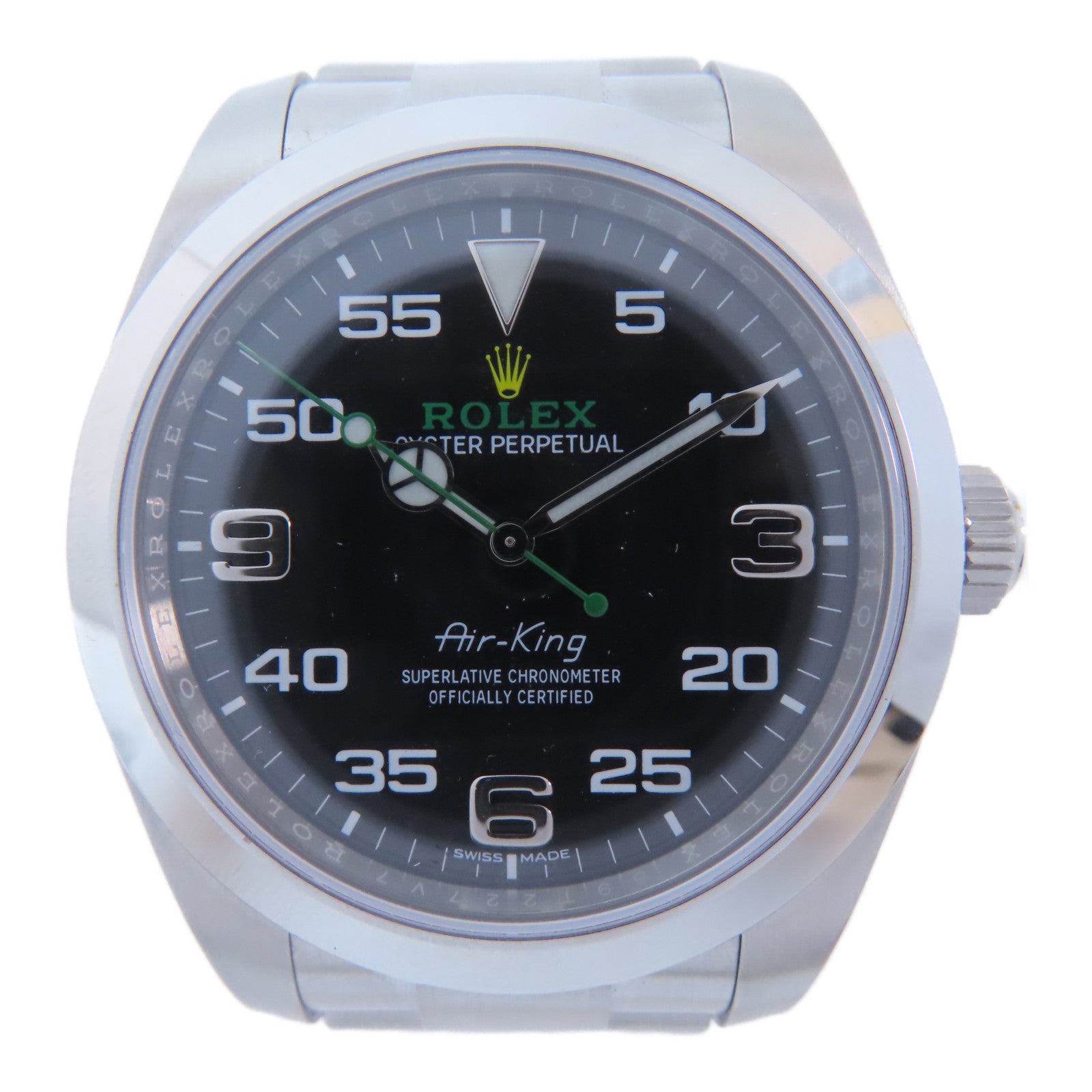 ROLEX Air King不鏽鋼手錶自動機芯黑色