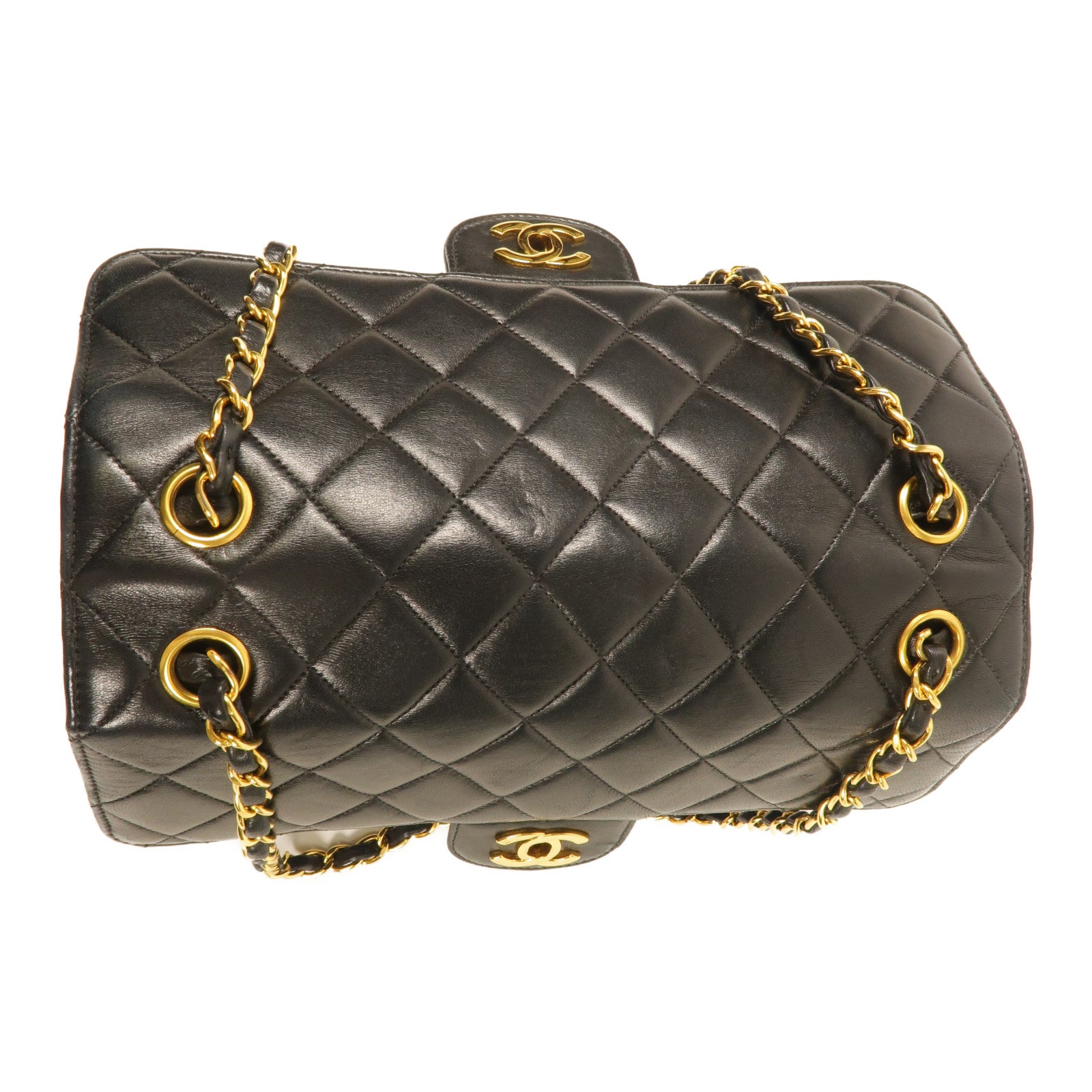 CHANEL 羊皮皮革Vintage Chain Shoulder Bag金扣肩背袋