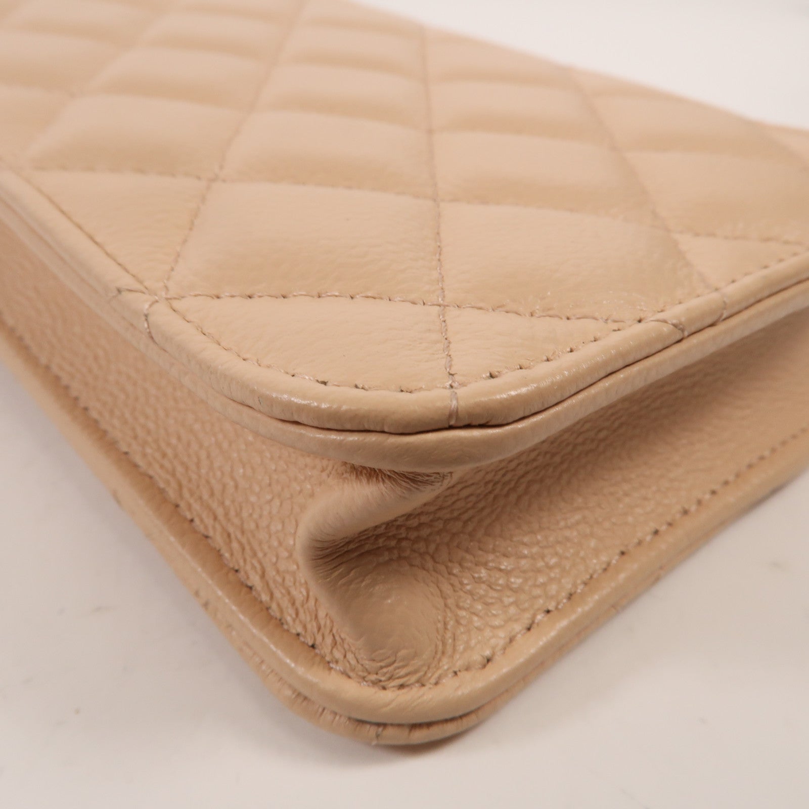 CHANEL 牛皮皮革Phone Bag金扣鏈帶肩背袋