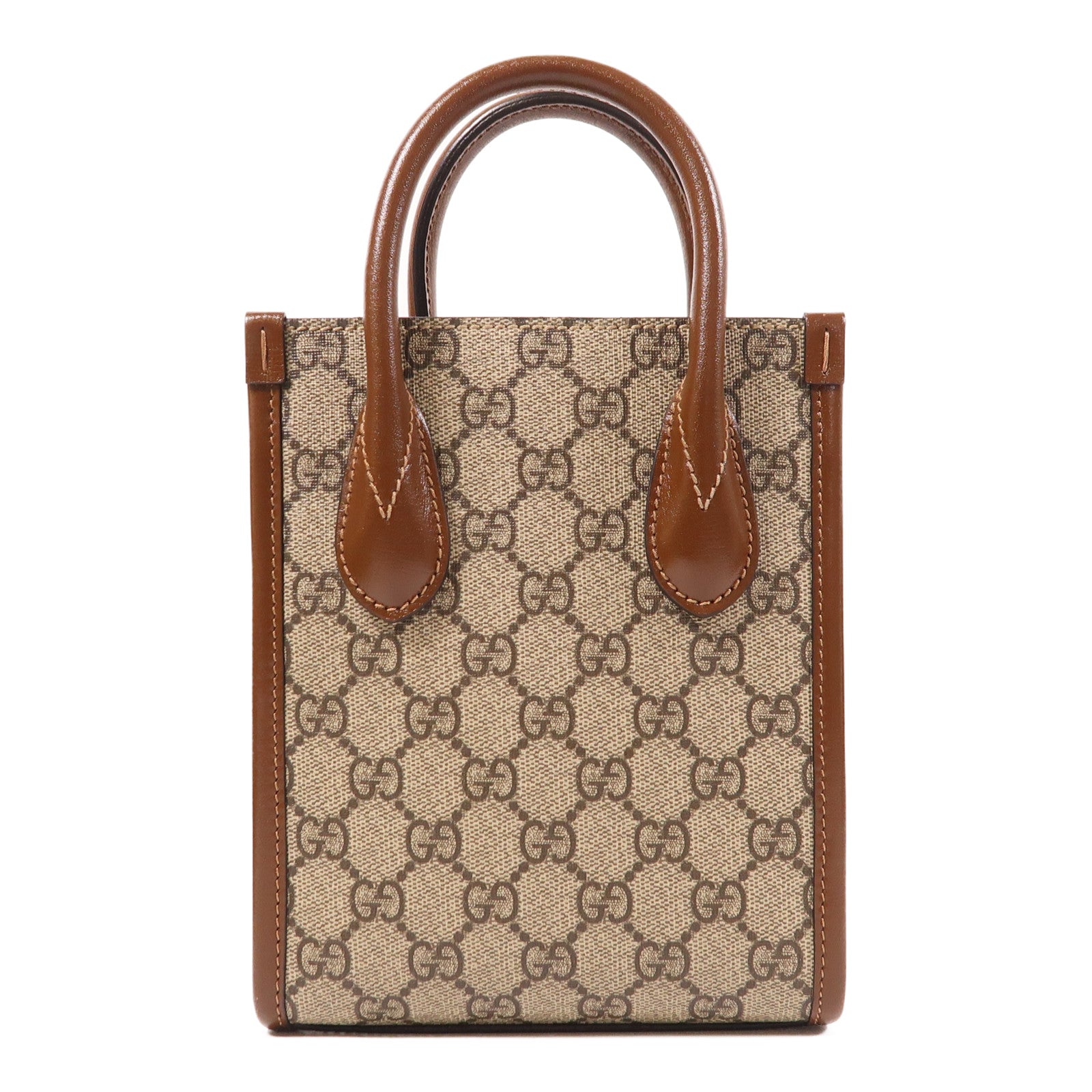 GUCCI 塗層帆布Mini Tote Bag With Interlocking G金扣手挽肩背兩用袋