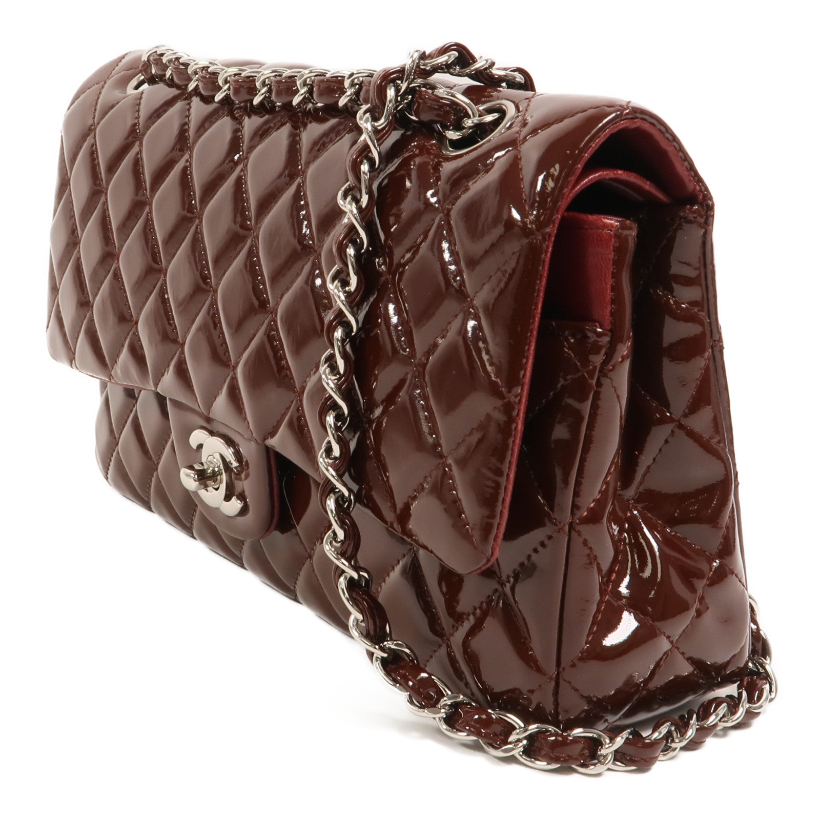 CHANEL 漆皮皮革Classic 25鏈帶肩背袋
