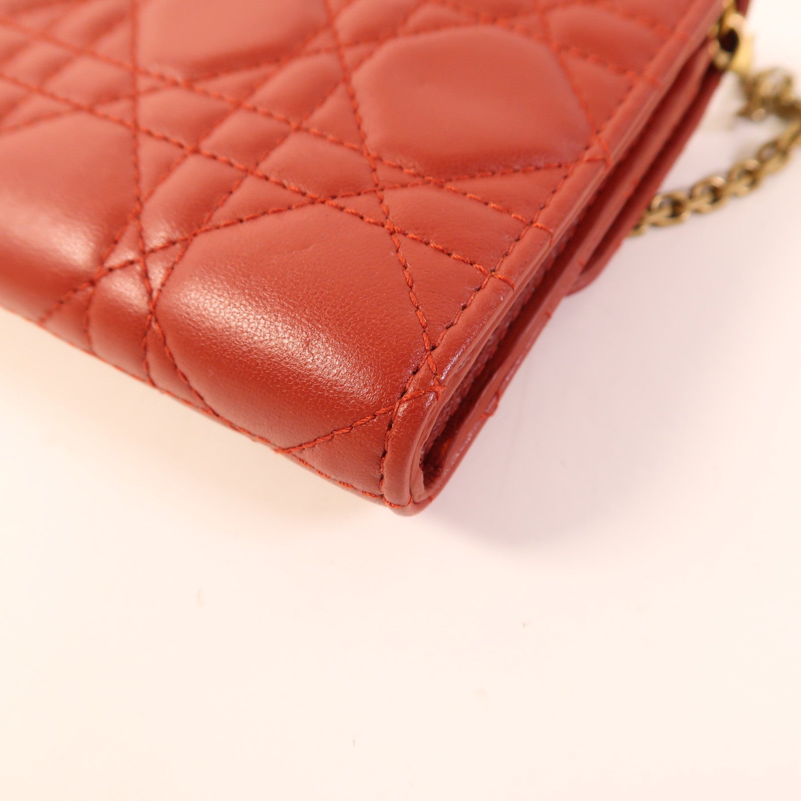 Dior 牛皮皮革Chain Shoulder Bag金扣鏈帶肩背袋