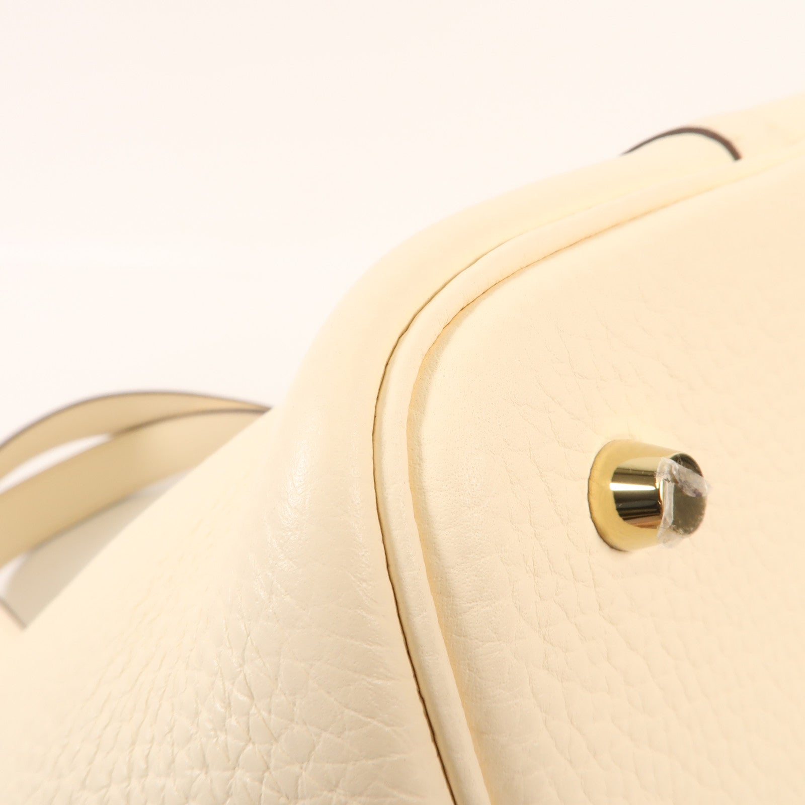 HERMES Clemence皮革Picotin MM金扣手挽袋Nata