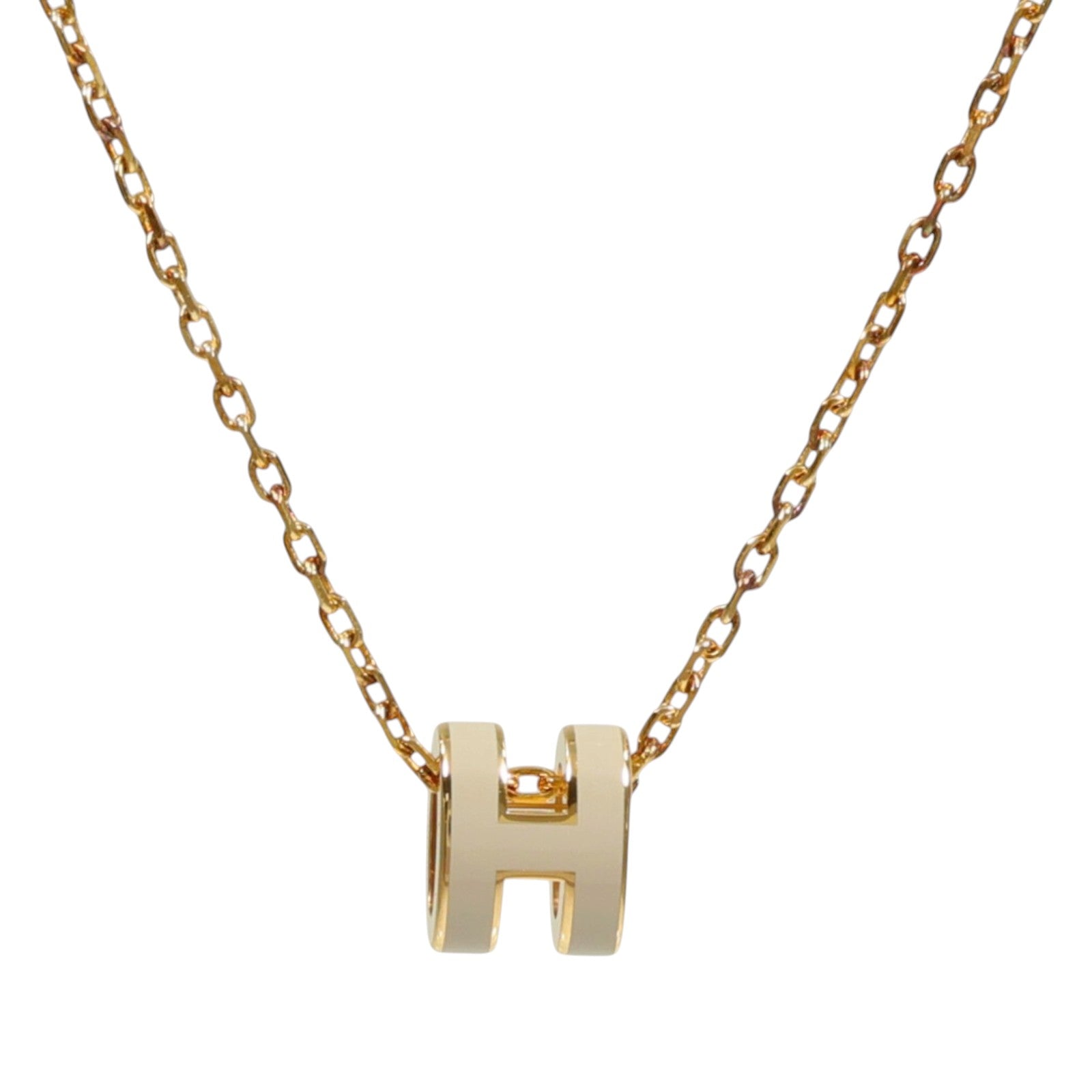 HERMES 琺瑯/金屬Mini Pop H Necklace項鍊