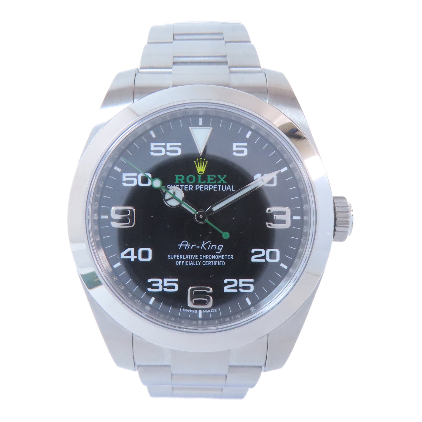 ROLEX Air King不鏽鋼手錶自動機芯黑色