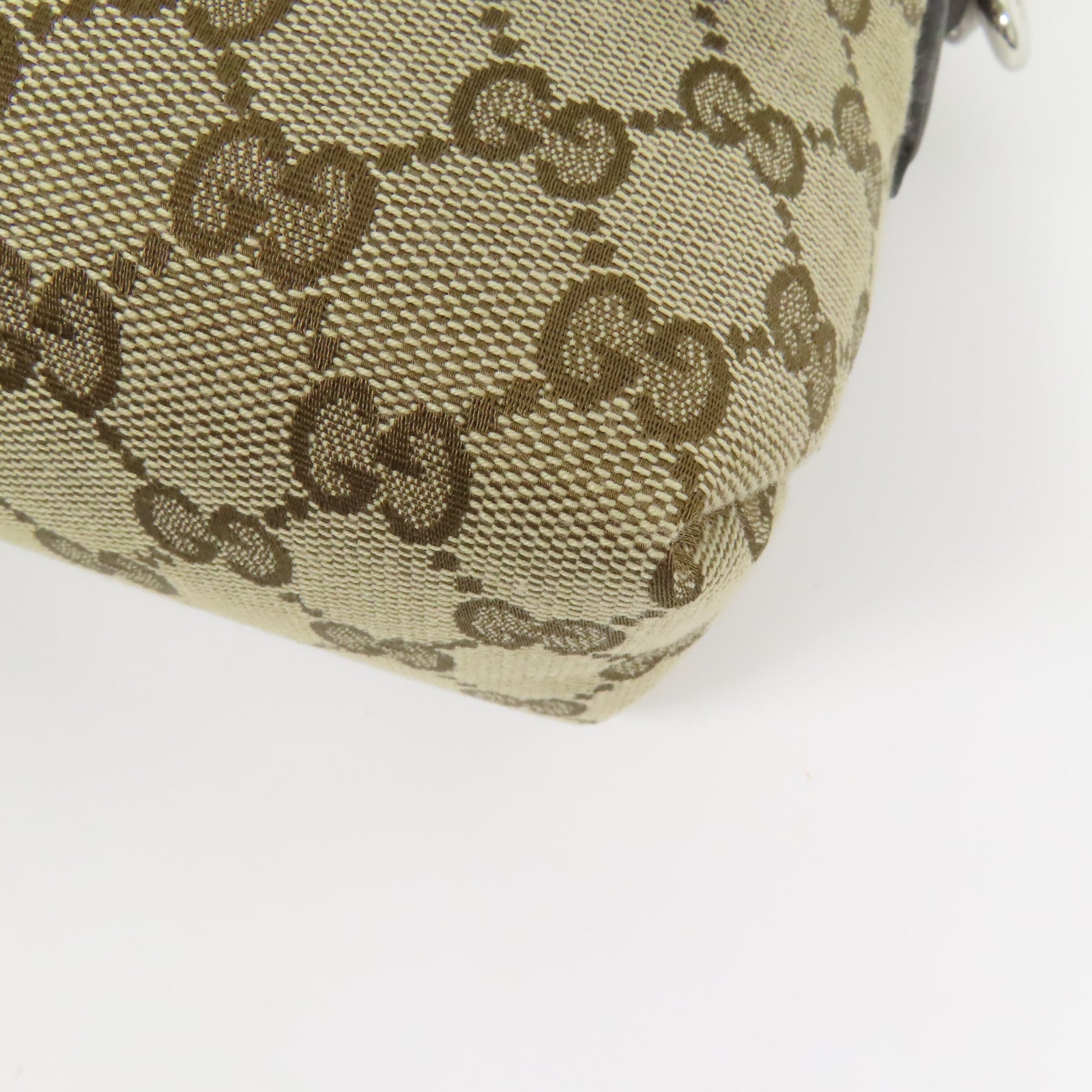GUCCI 帆布Small Crossbody Bag銀扣肩背袋