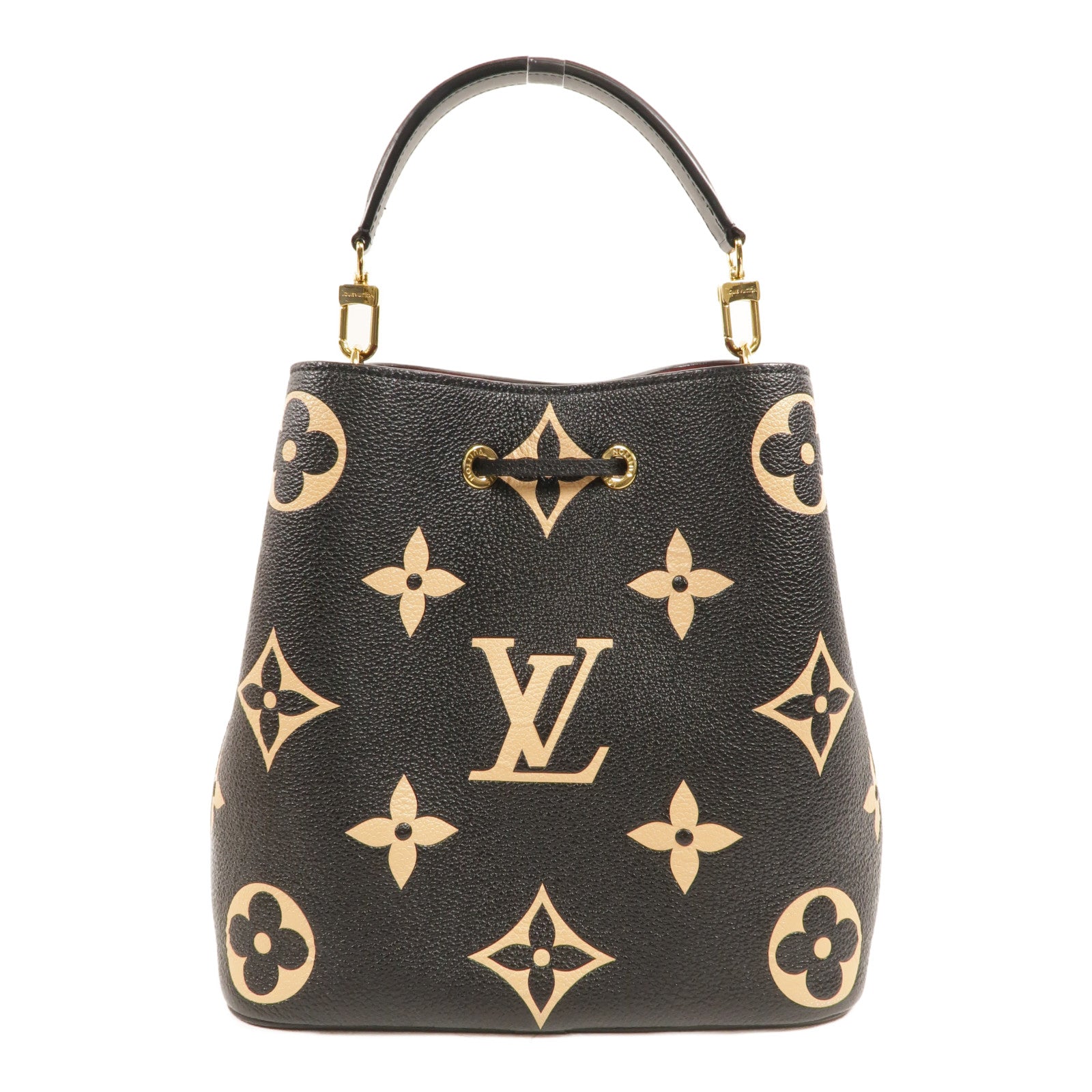 LOUIS VUITTON Monogram Empreinte Bicolor Neo Noe MM金扣手挽肩背兩用袋