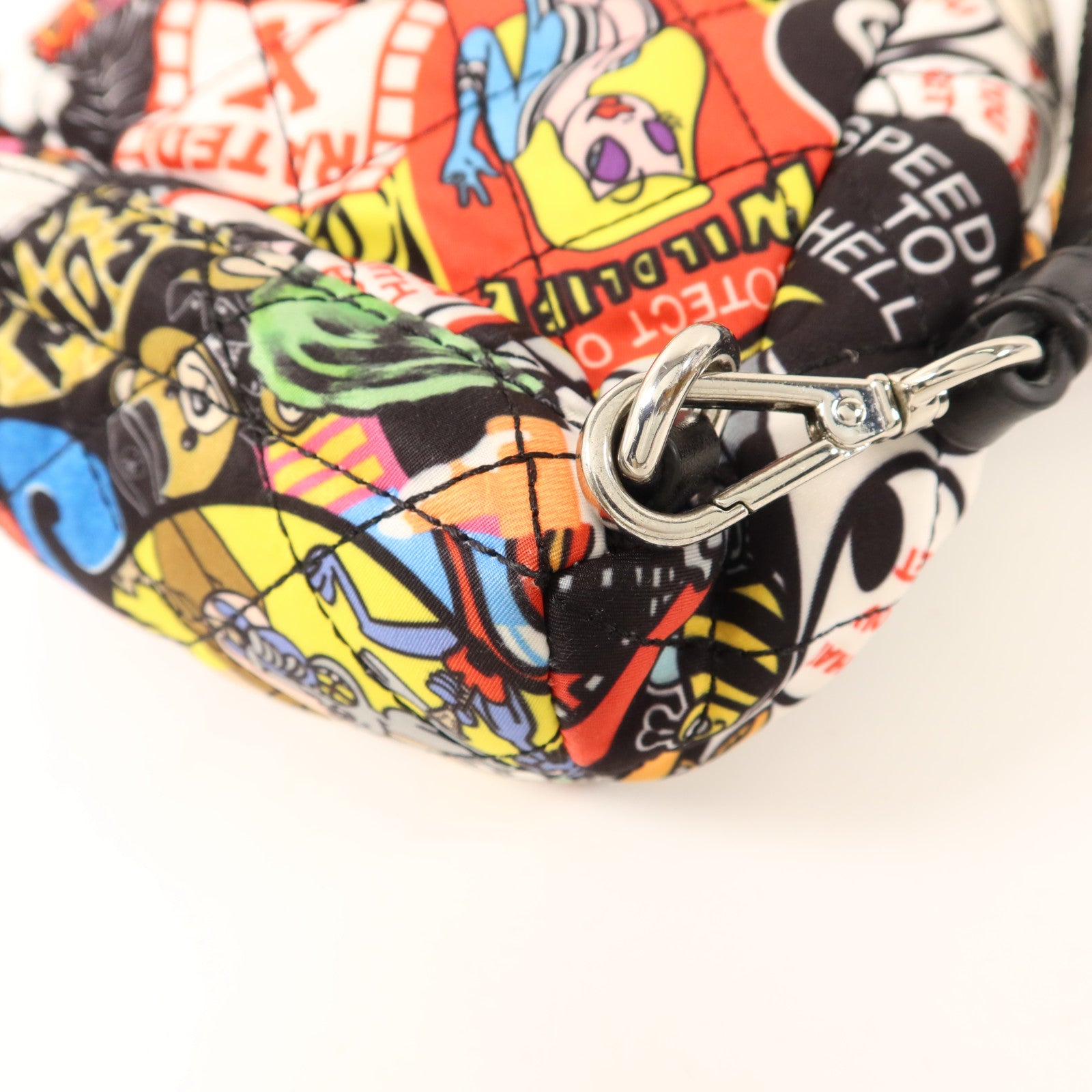 MOSCHINO 尼龍Backpack銀扣背包