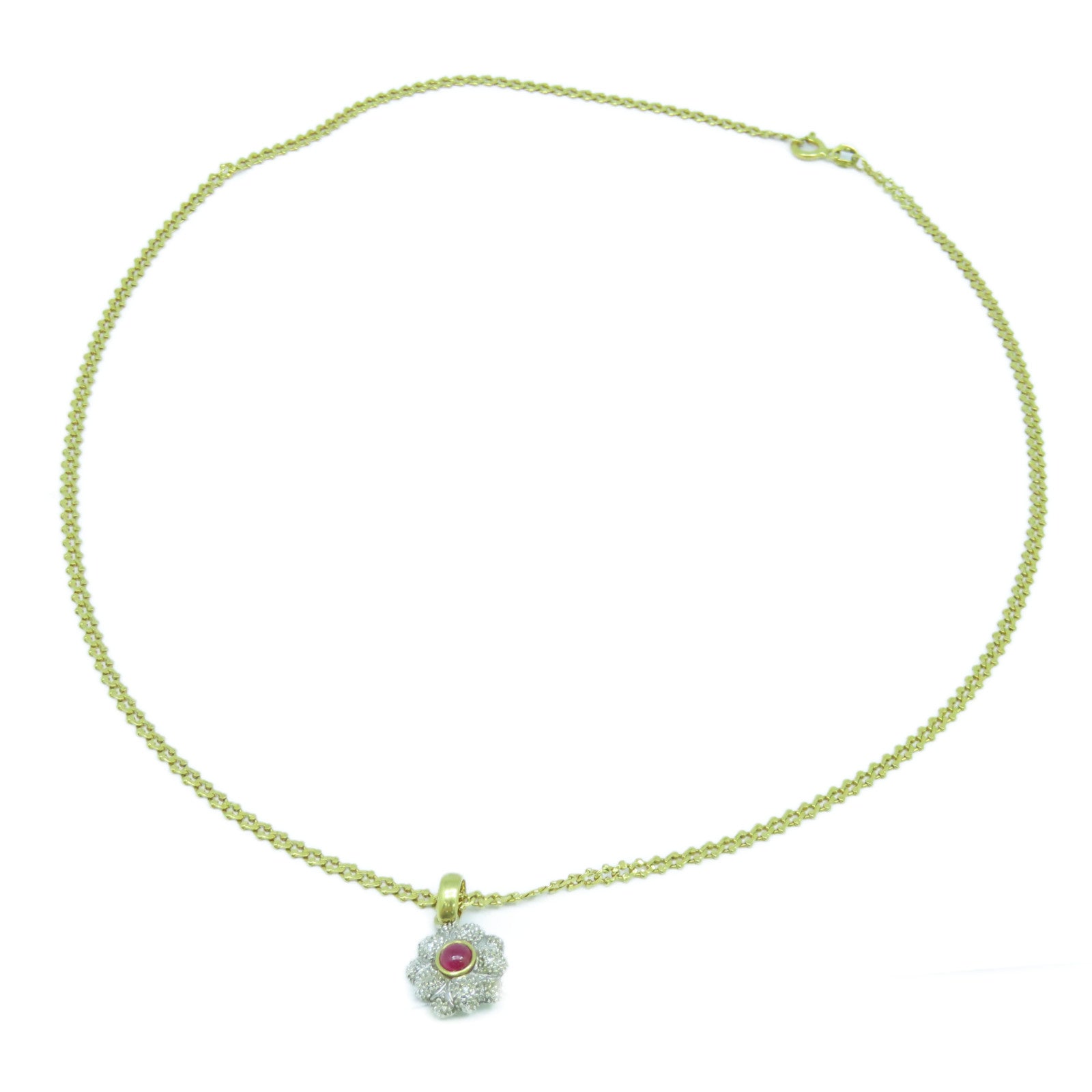 JEWELRY 【激減優惠】18K黃金Necklace 10.73g項鍊紅色/銀色