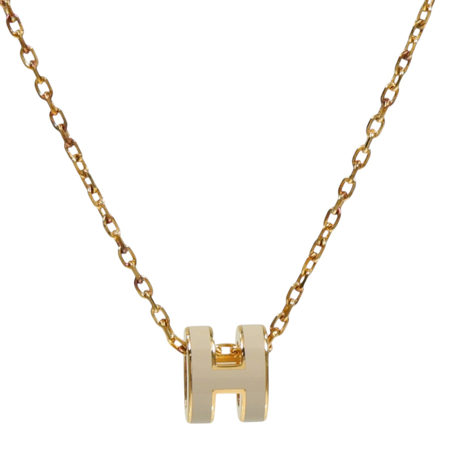 HERMES 琺瑯/金屬Mini Pop H Necklace項鍊