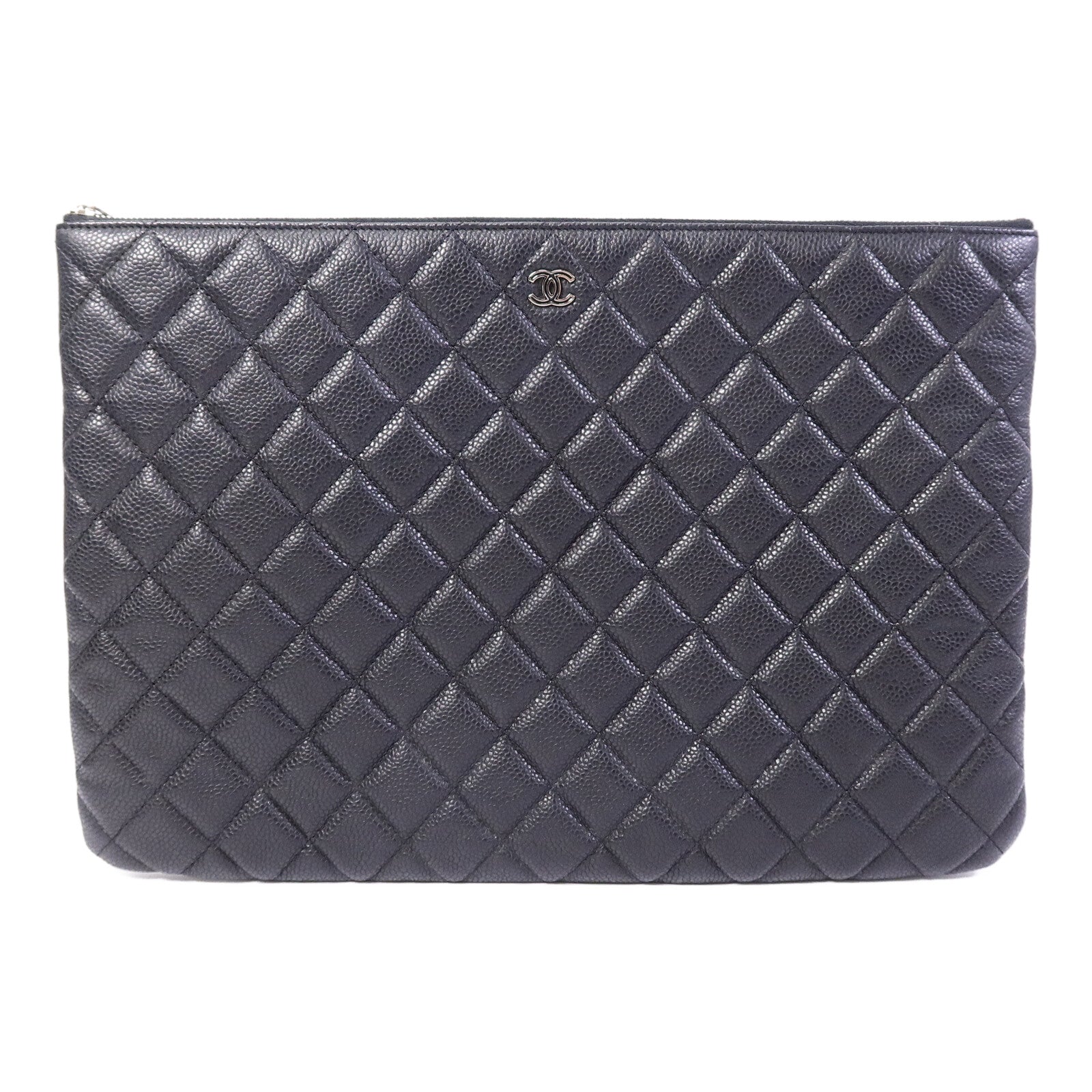 CHANEL 牛皮皮革O Case Large手拿包