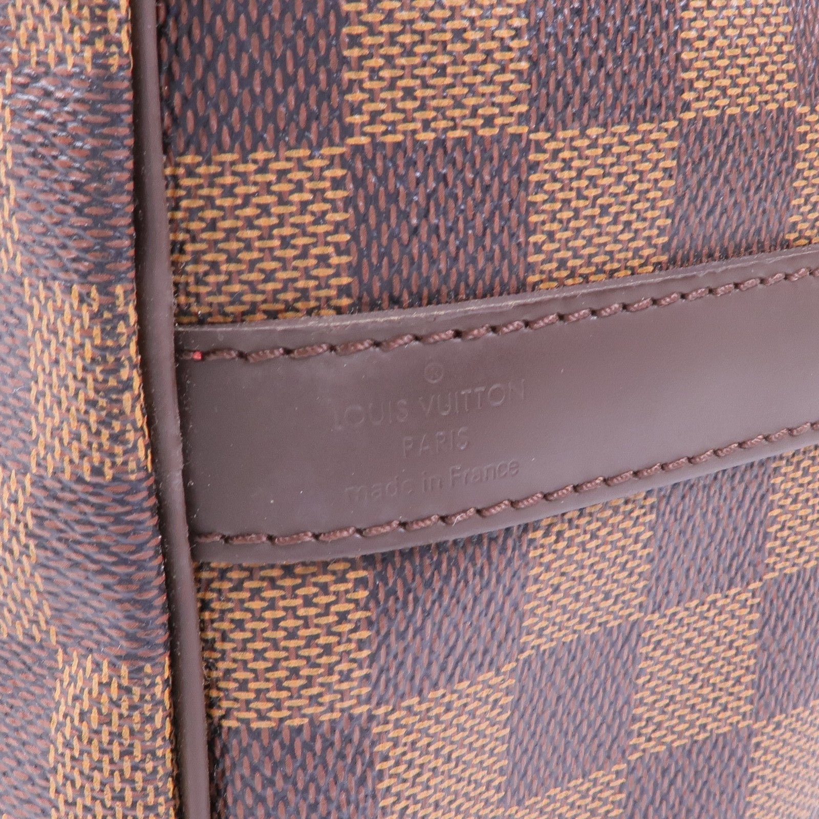 LOUIS VUITTON Damier Speedy Bandouliere 30金扣手挽肩背兩用袋棕色