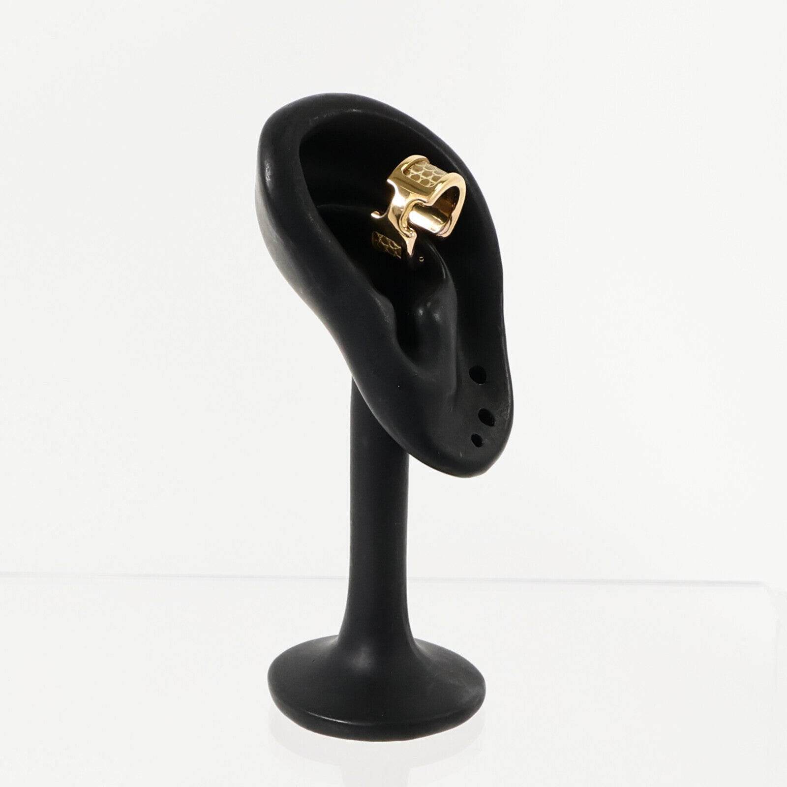 HERMES 蜥蜴皮革/金屬Olympe Ear Cuff耳夾Ficelle