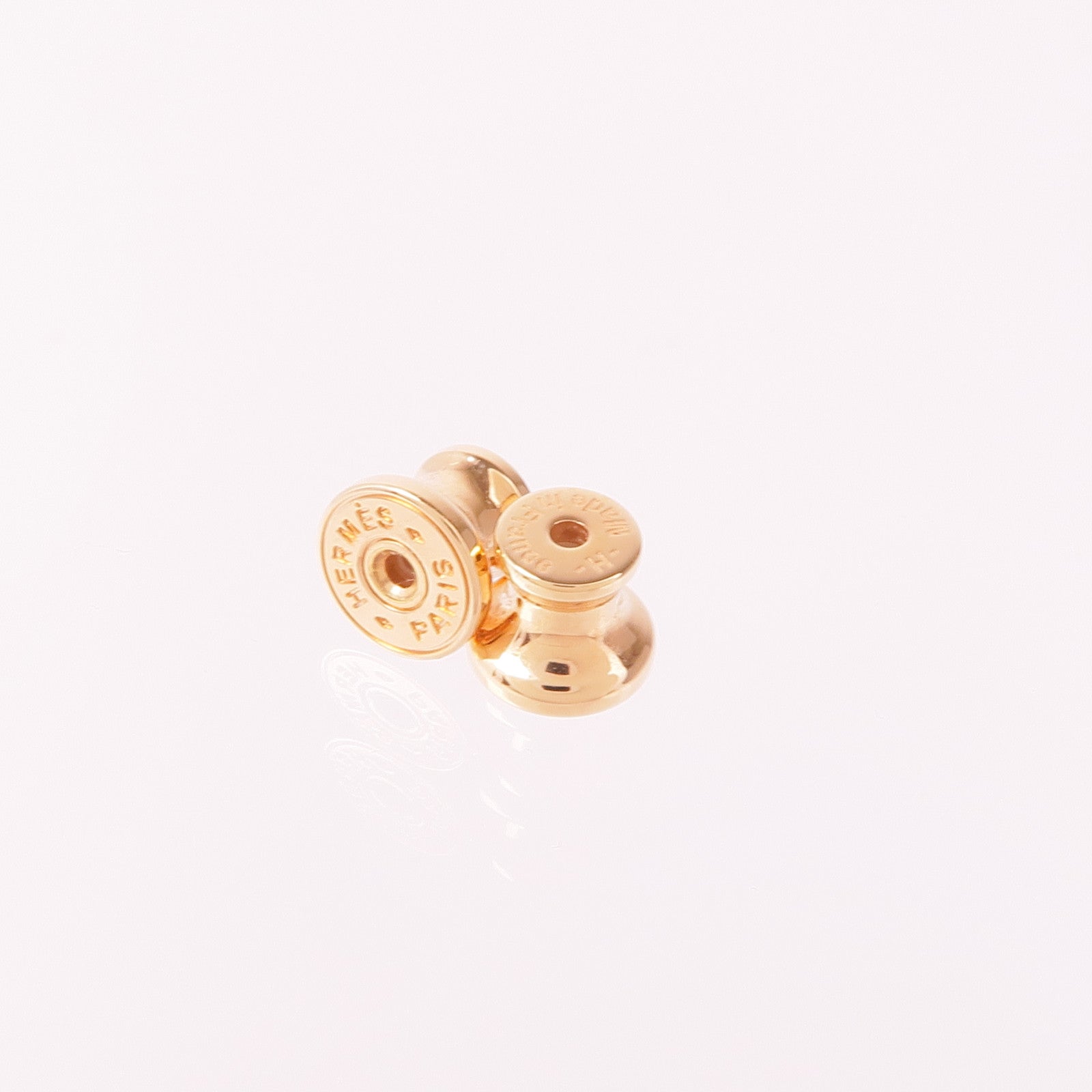 HERMES 金屬Mini Pop H Earrings耳環3Q Rose Sakura