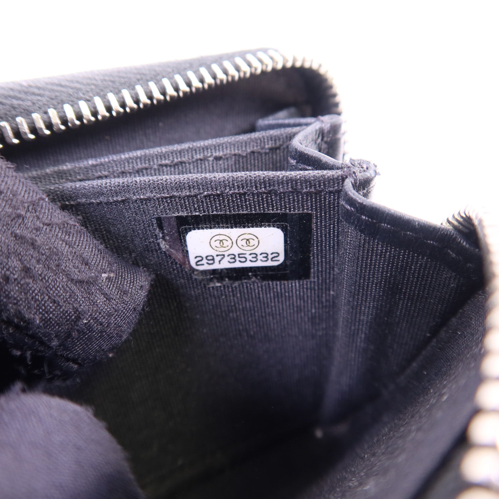 CHANEL 牛皮皮革Card Case銀扣卡片套