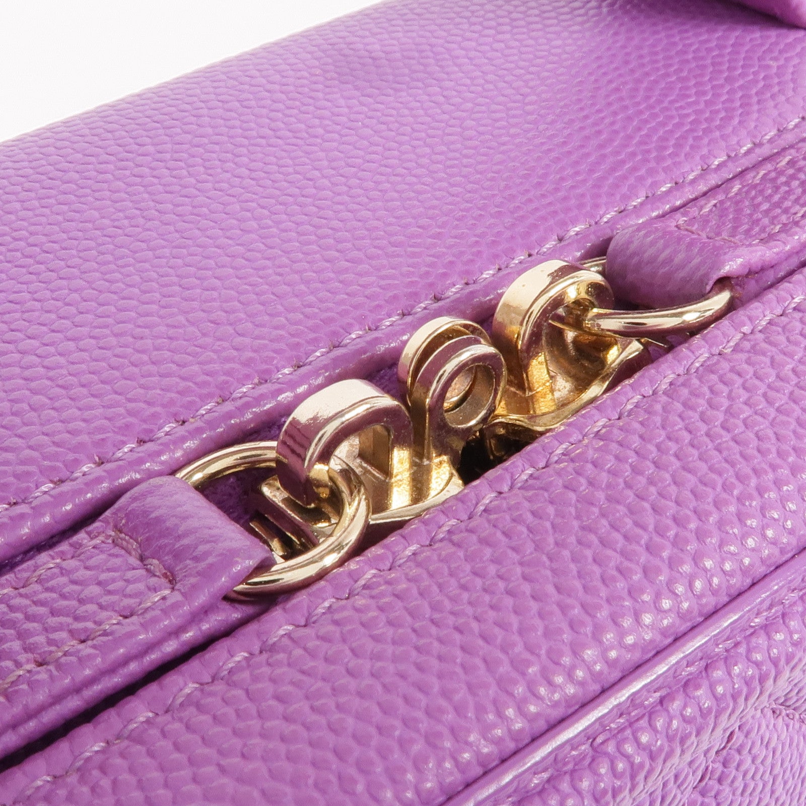 CHANEL 牛皮皮革Vanity Case金扣手挽肩背兩用袋