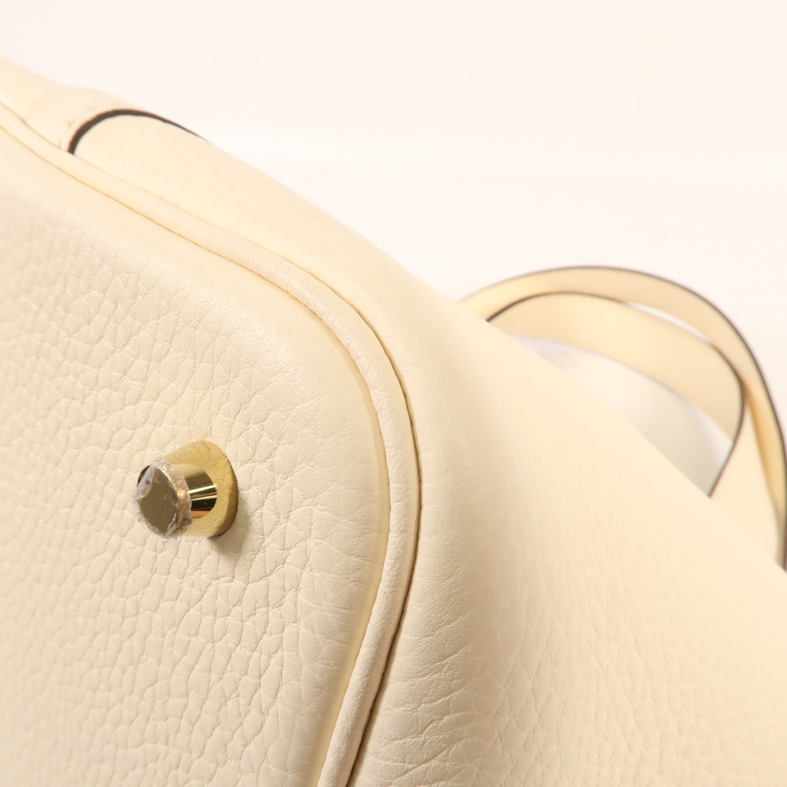 HERMES Clemence皮革Picotin MM金扣手挽袋Nata