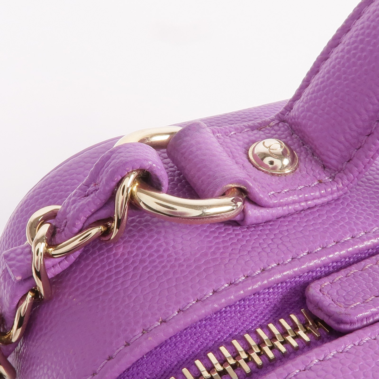 CHANEL 牛皮皮革Vanity Case金扣手挽肩背兩用袋